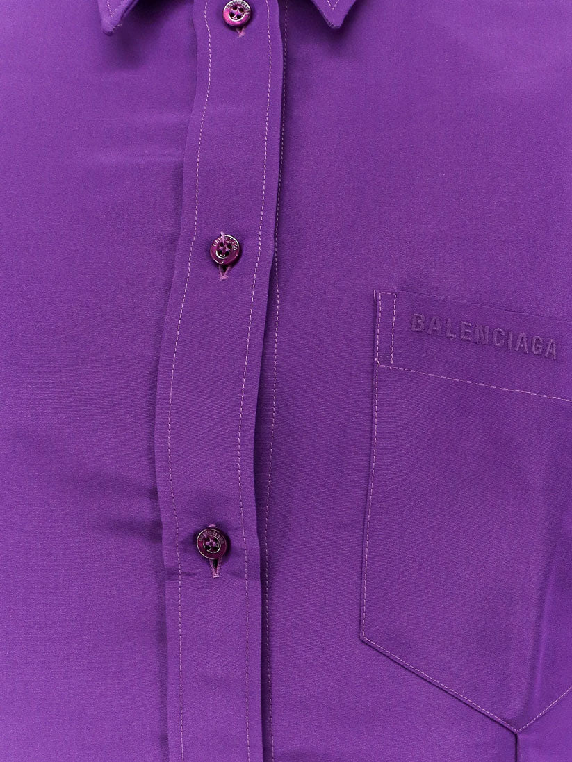 Balenciaga Women Silk Shantung Shirt BALENCIAGA