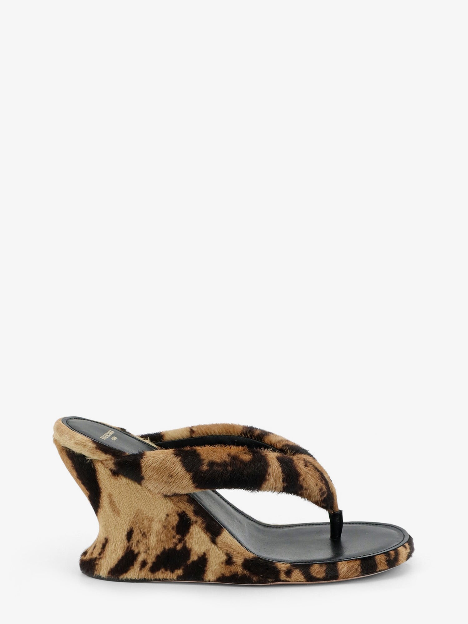 Balenciaga Women Gaeta Flip-Flops With Ponyskin Wedge BALENCIAGA