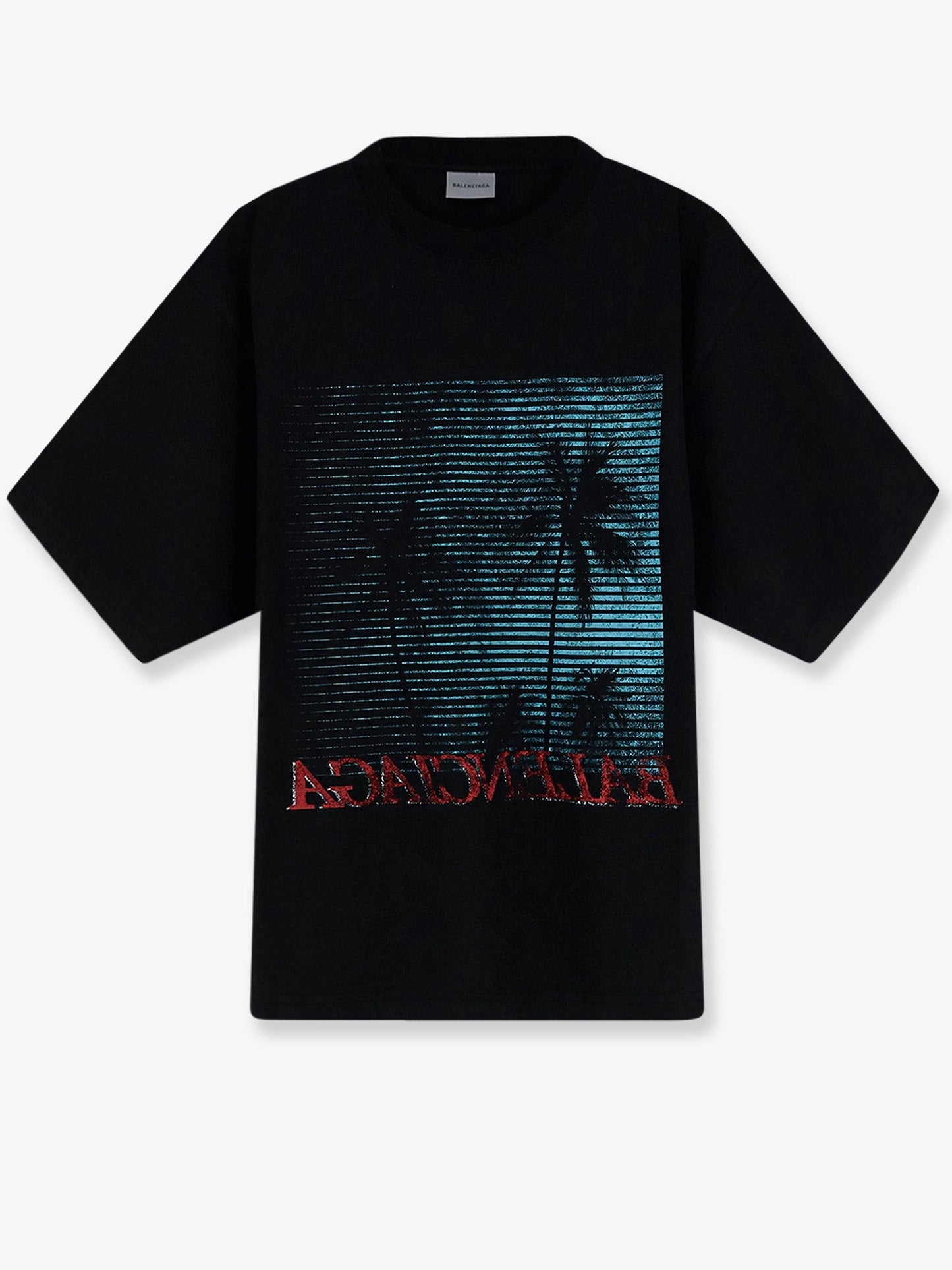 Balenciaga Men Cotton T-Shirt With Front Print BALENCIAGA