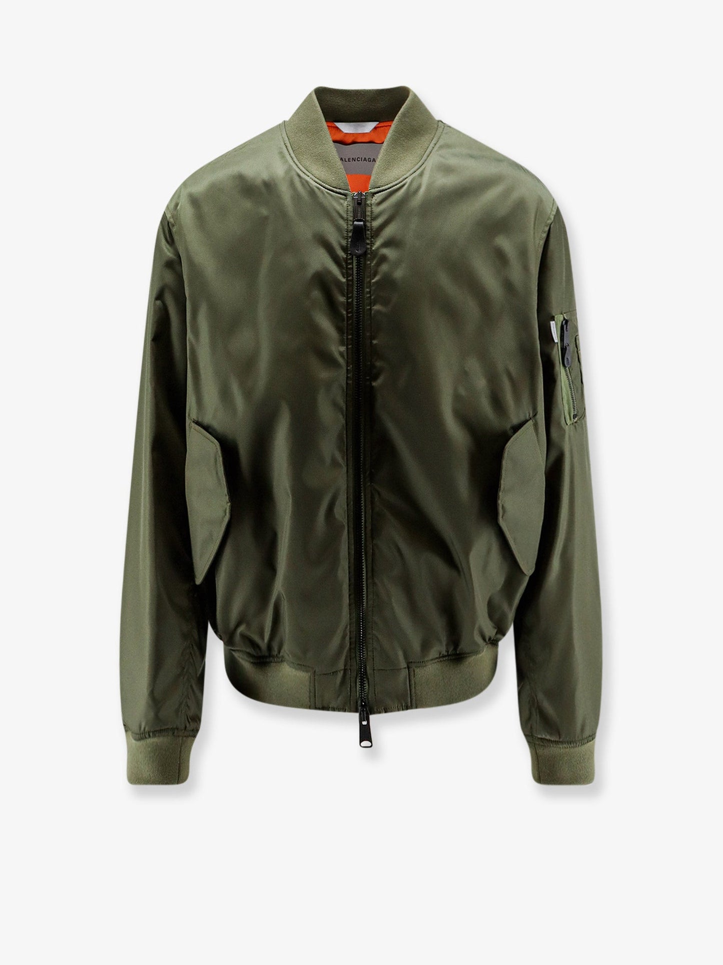 Balenciaga Men Nylon Bomber With Orange Lining BALENCIAGA