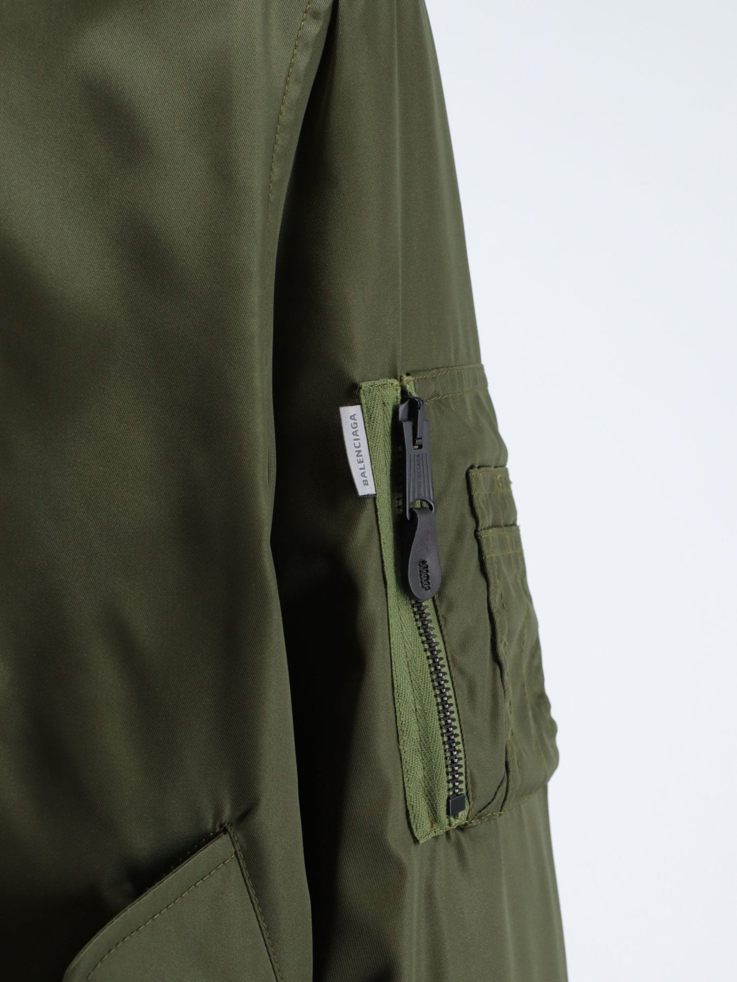Balenciaga Men Nylon Bomber With Orange Lining BALENCIAGA