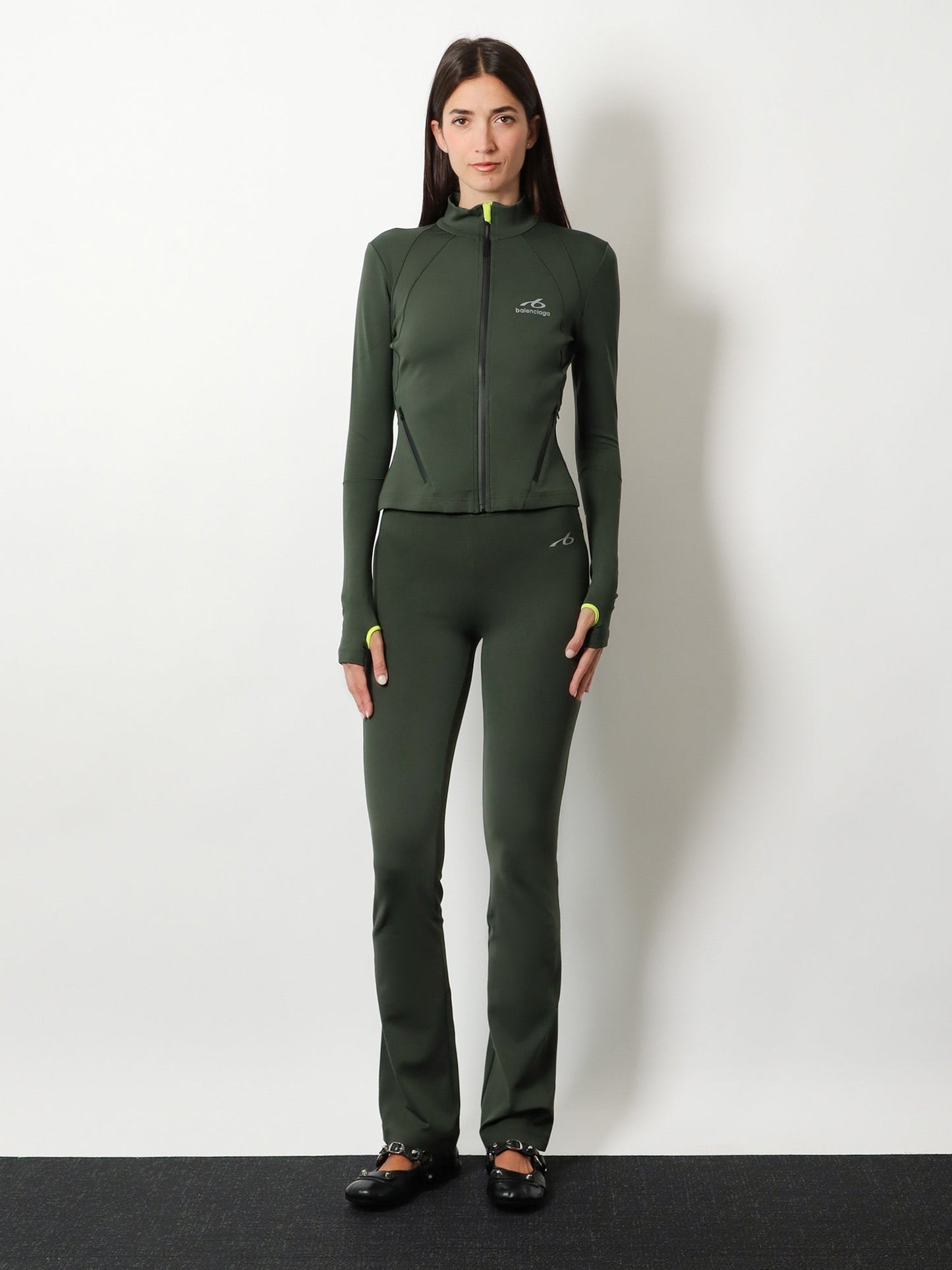 Balenciaga Women Techwear Flared Technical Fabric Leggings BALENCIAGA
