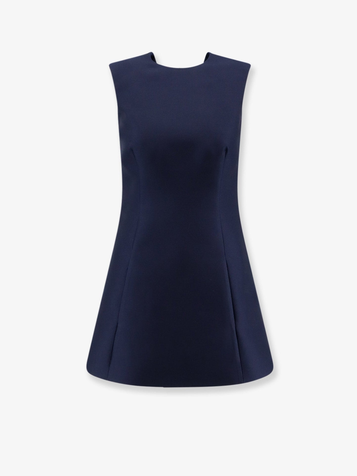 Balenciaga Women A-Line Merino Wool And Silk Blend Short Dress BALENCIAGA