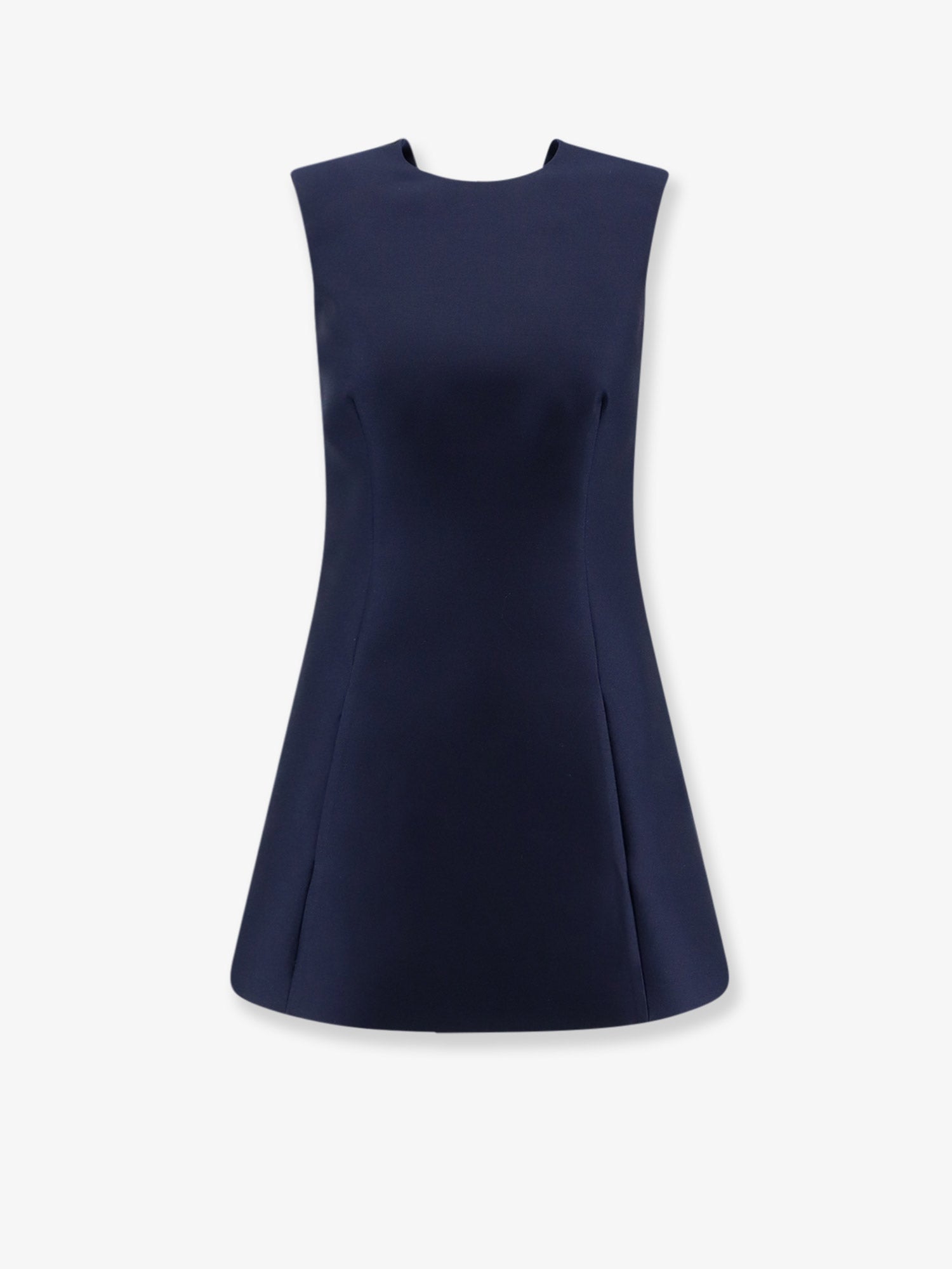 Balenciaga Women A-Line Merino Wool And Silk Blend Short Dress BALENCIAGA