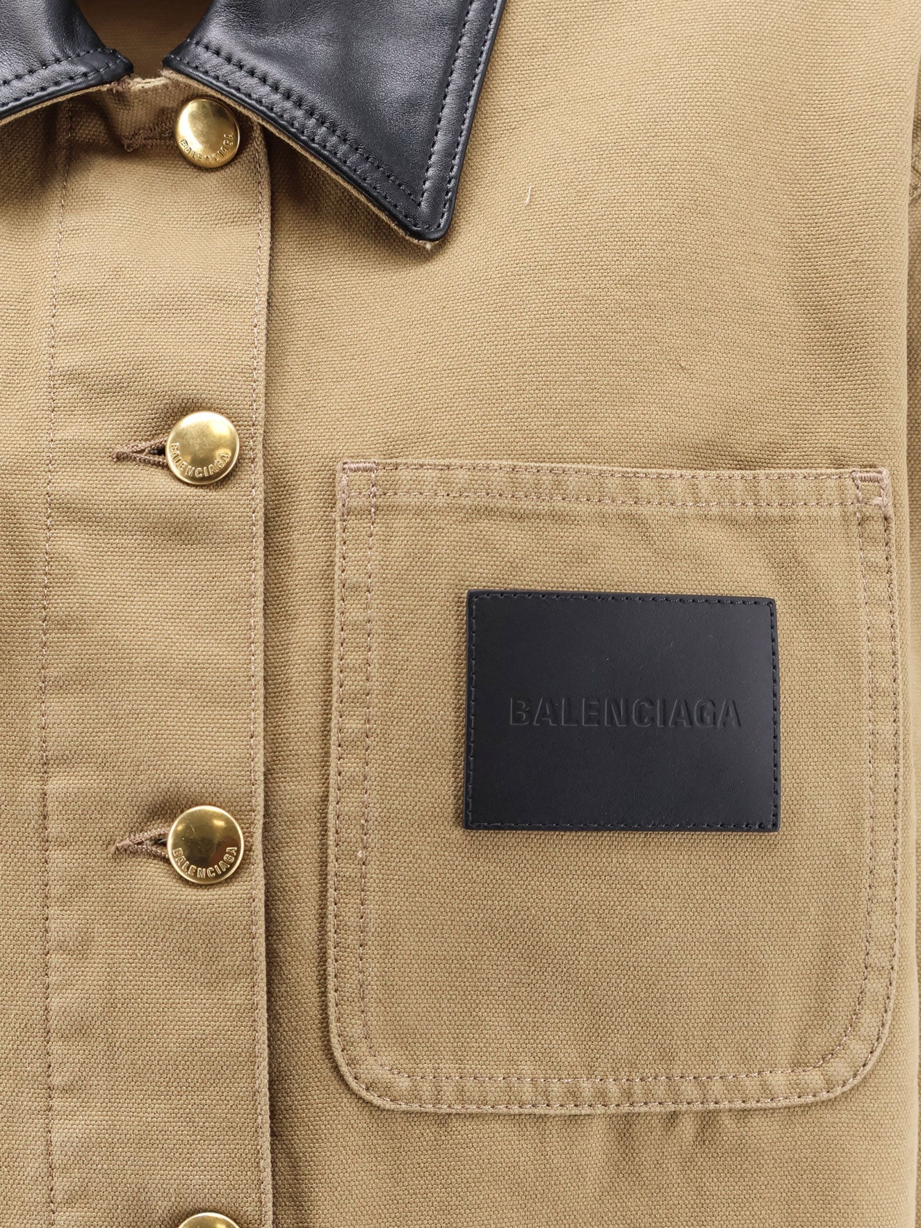 Balenciaga Women Workwear Cropped Canvas Jacket BALENCIAGA
