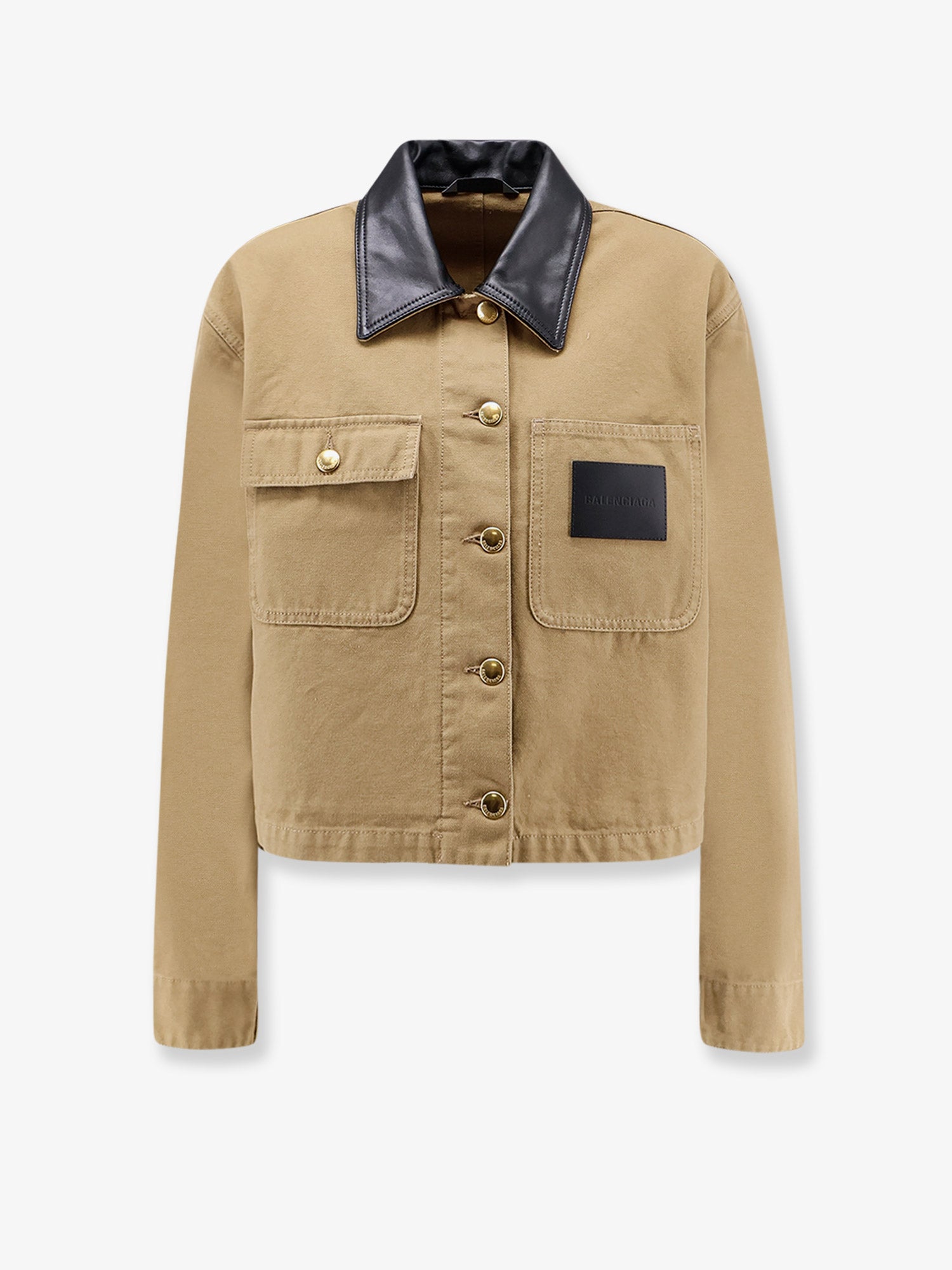 Balenciaga Women Workwear Cropped Canvas Jacket BALENCIAGA