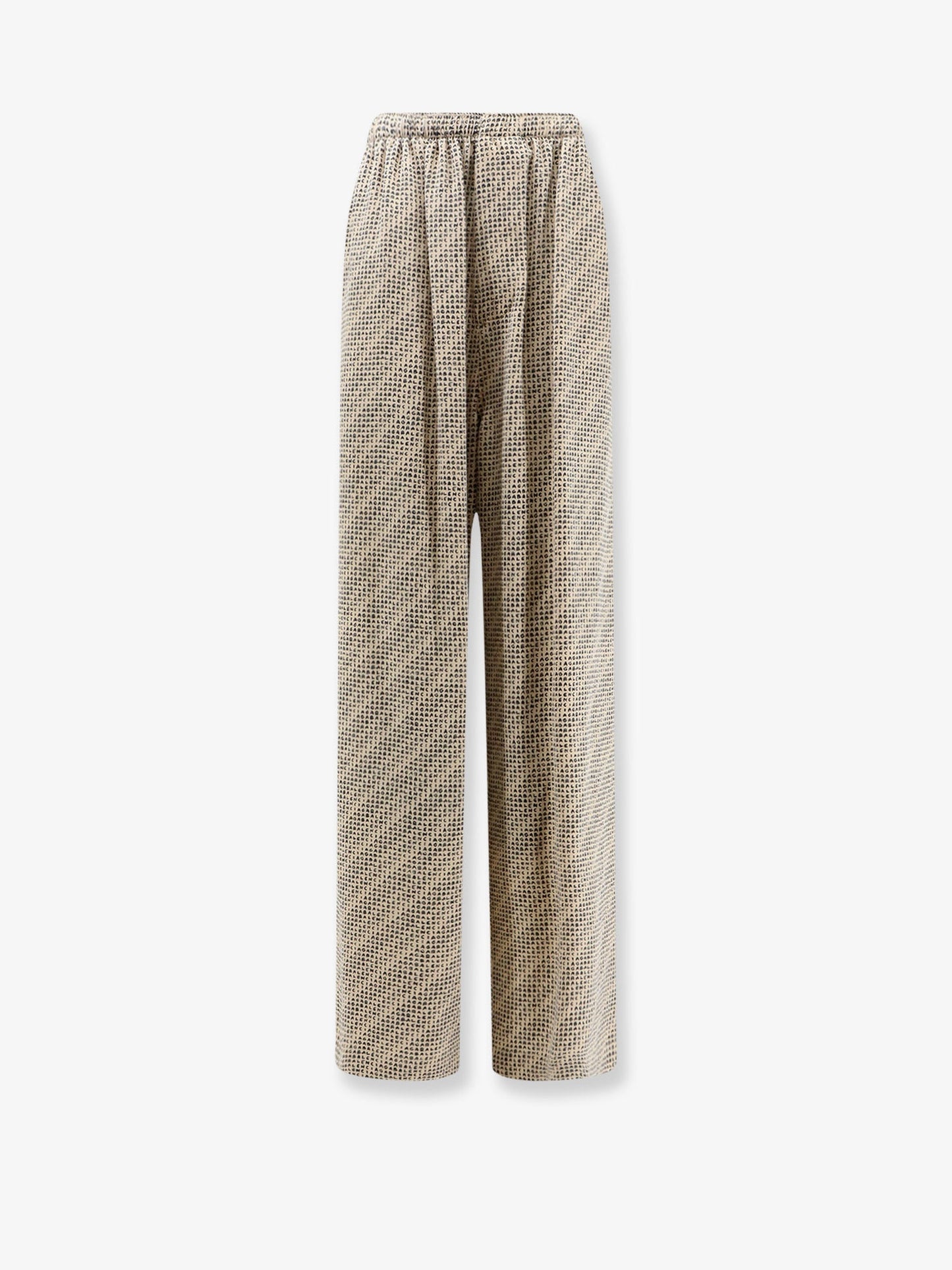 Balenciaga Women Monogram Silk Trousers BALENCIAGA