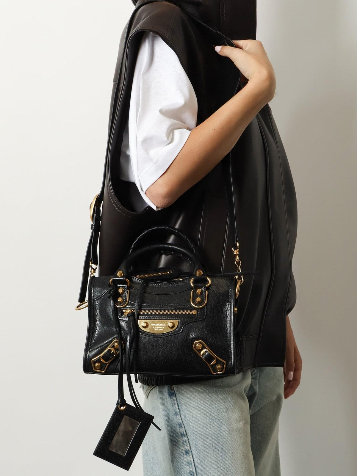 Balenciaga Women Balenciaga Women Le City Uptown Mini Leather Handbag BALENCIAGA