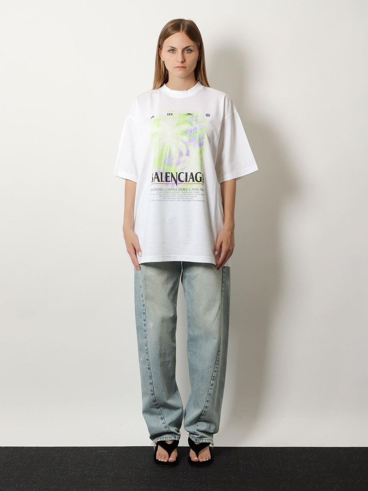 Balenciaga Women The Window Cotton T-Shirt BALENCIAGA