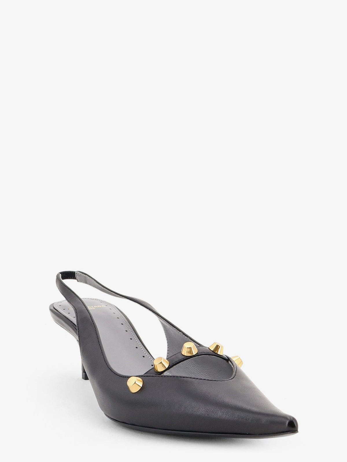 Balenciaga Women Midnight City Leather Pumps With Studs BALENCIAGA