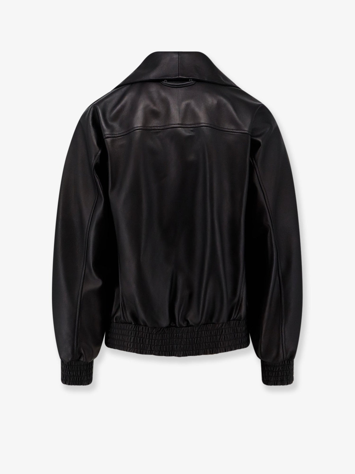 Balenciaga Men Leather Jacket With Logo Detail BALENCIAGA