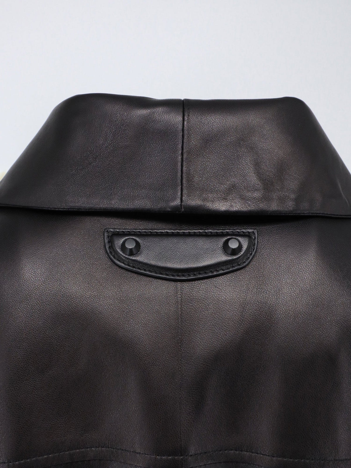 Balenciaga Men Leather Jacket With Logo Detail BALENCIAGA
