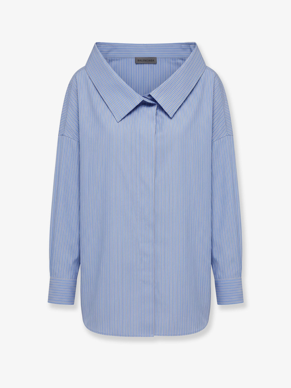 Balenciaga Women Oversized Cotton Stole Shirt BALENCIAGA