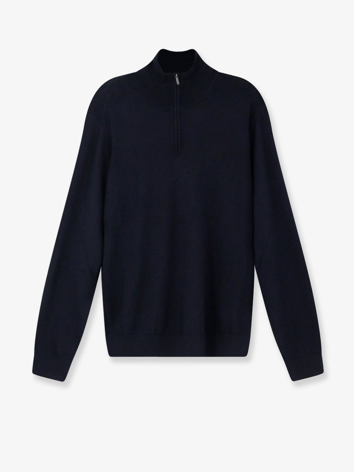 Boss Men Half-Zip Cardigan In Wool, Silk And Cashmere BOSS