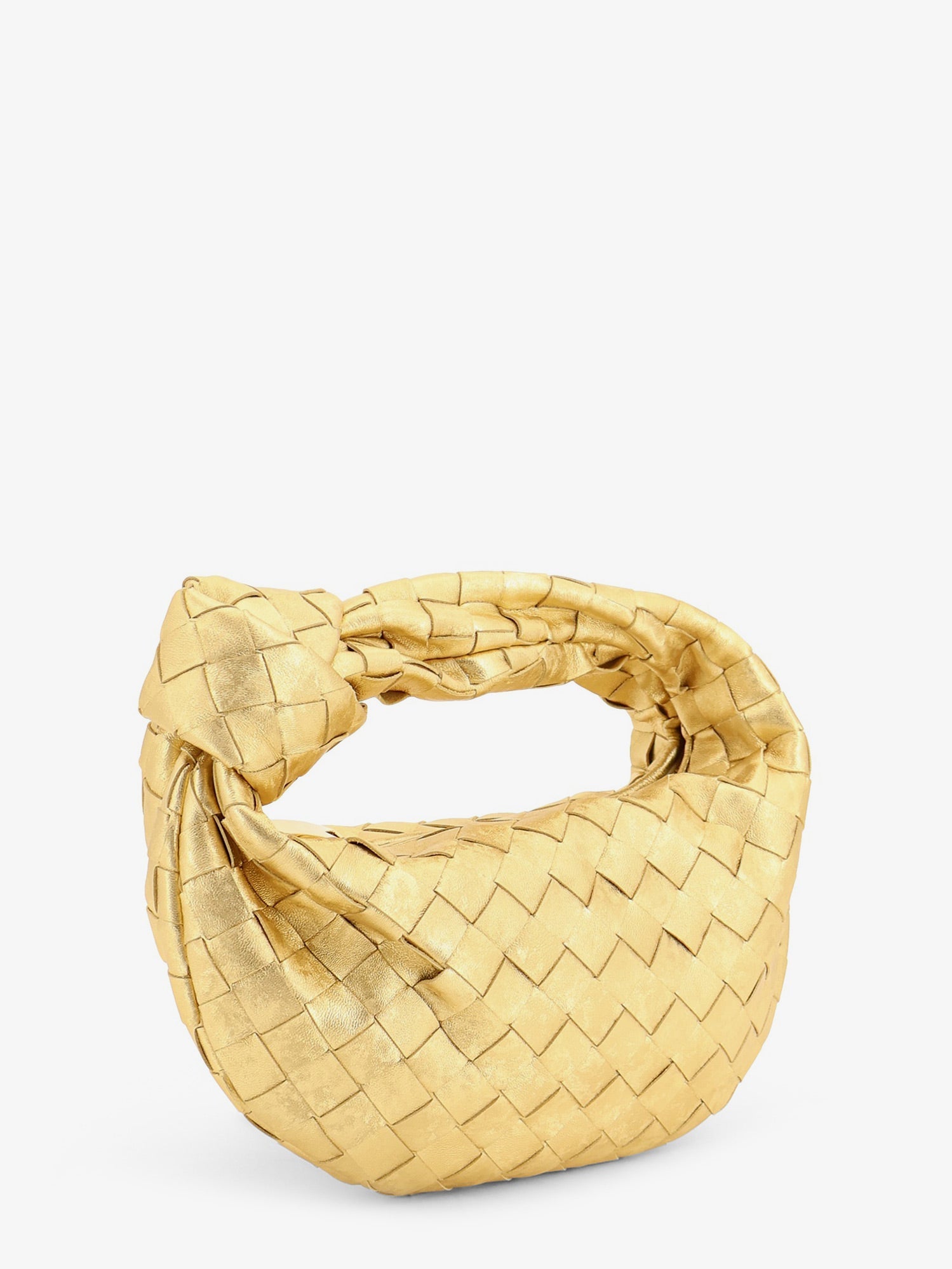 Bottega Veneta Women Mini Jodie Leather Handbag With A Foggy Mirror Effect Braided Motif BOTTEGA VENETA