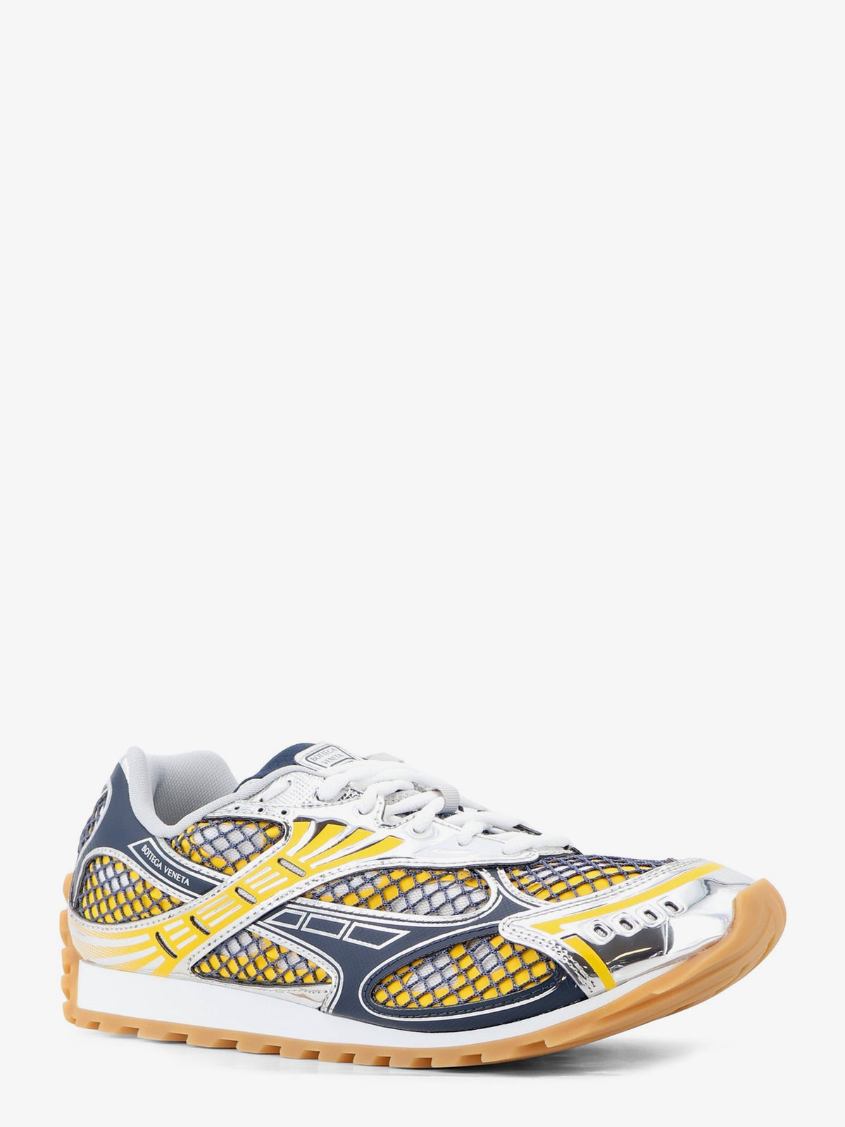 Bottega Veneta Men Orbit Mesh And Leather Sneakers BOTTEGA VENETA
