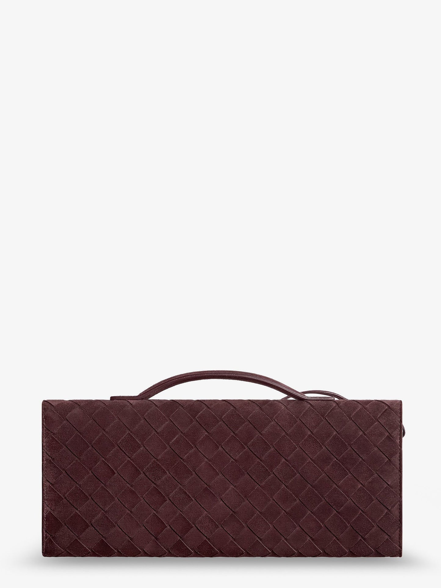 Bottega Veneta Women Andiamo Suede Clutch With Intrecciato Pattern BOTTEGA VENETA