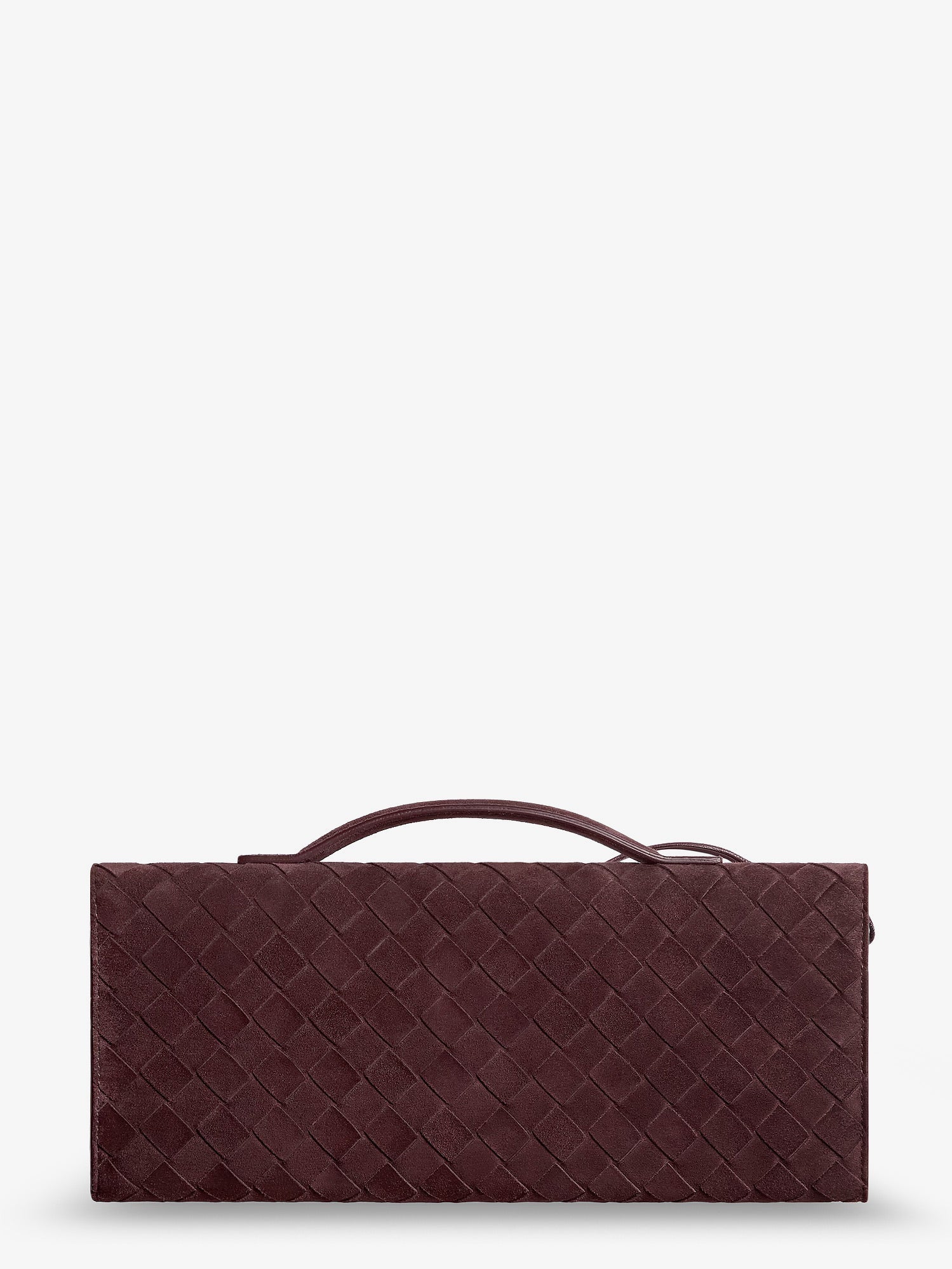 Bottega Veneta Women Andiamo Suede Clutch With Intrecciato Pattern BOTTEGA VENETA