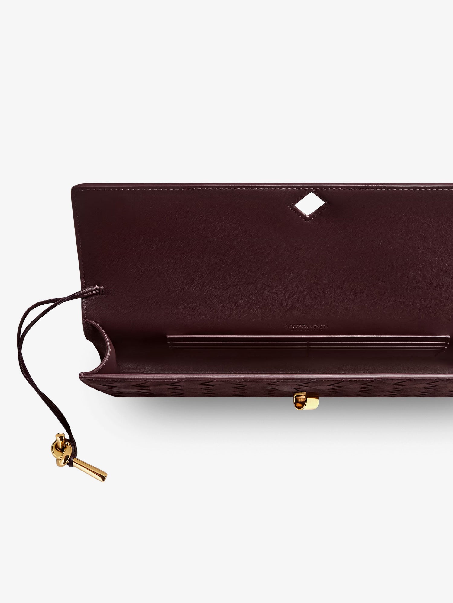 Bottega Veneta Women Andiamo Suede Clutch With Intrecciato Pattern BOTTEGA VENETA