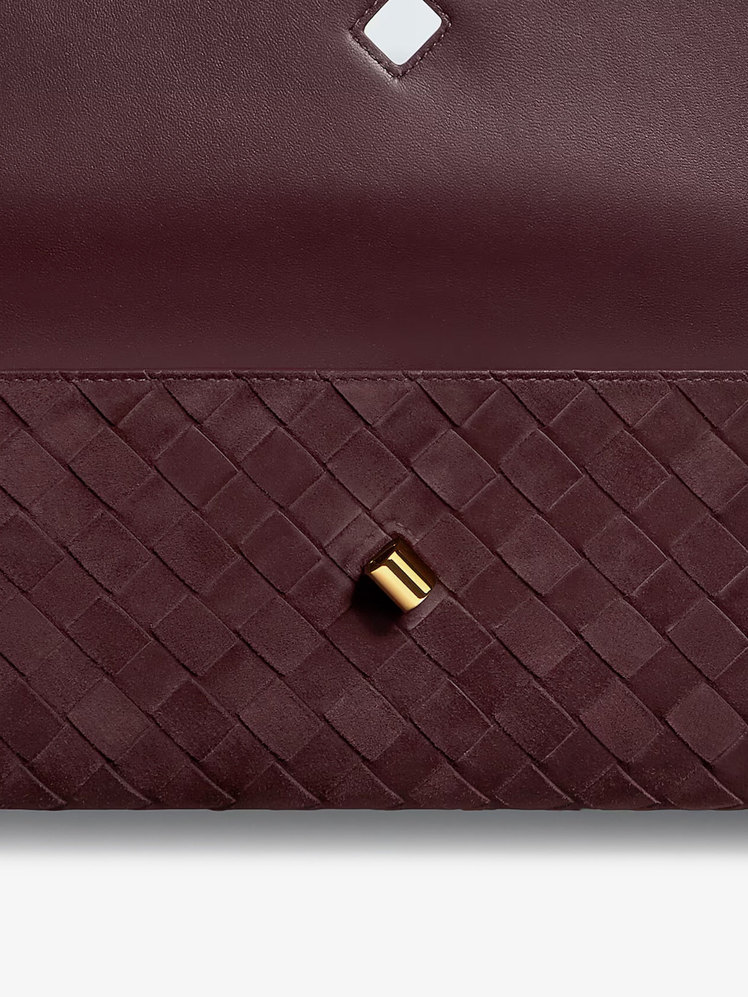 Bottega Veneta Women Andiamo Suede Clutch With Intrecciato Pattern BOTTEGA VENETA