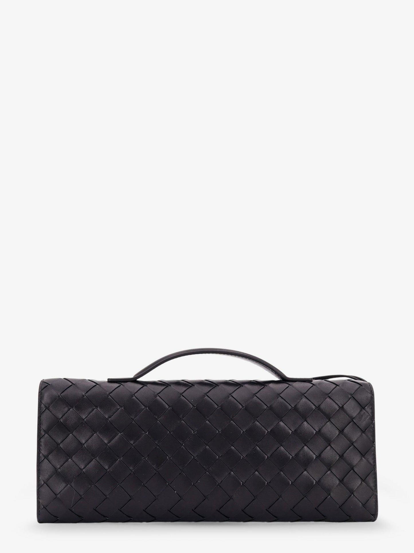 Bottega Veneta Women Andiamo Leather Clutch With Intrecciato Pattern BOTTEGA VENETA