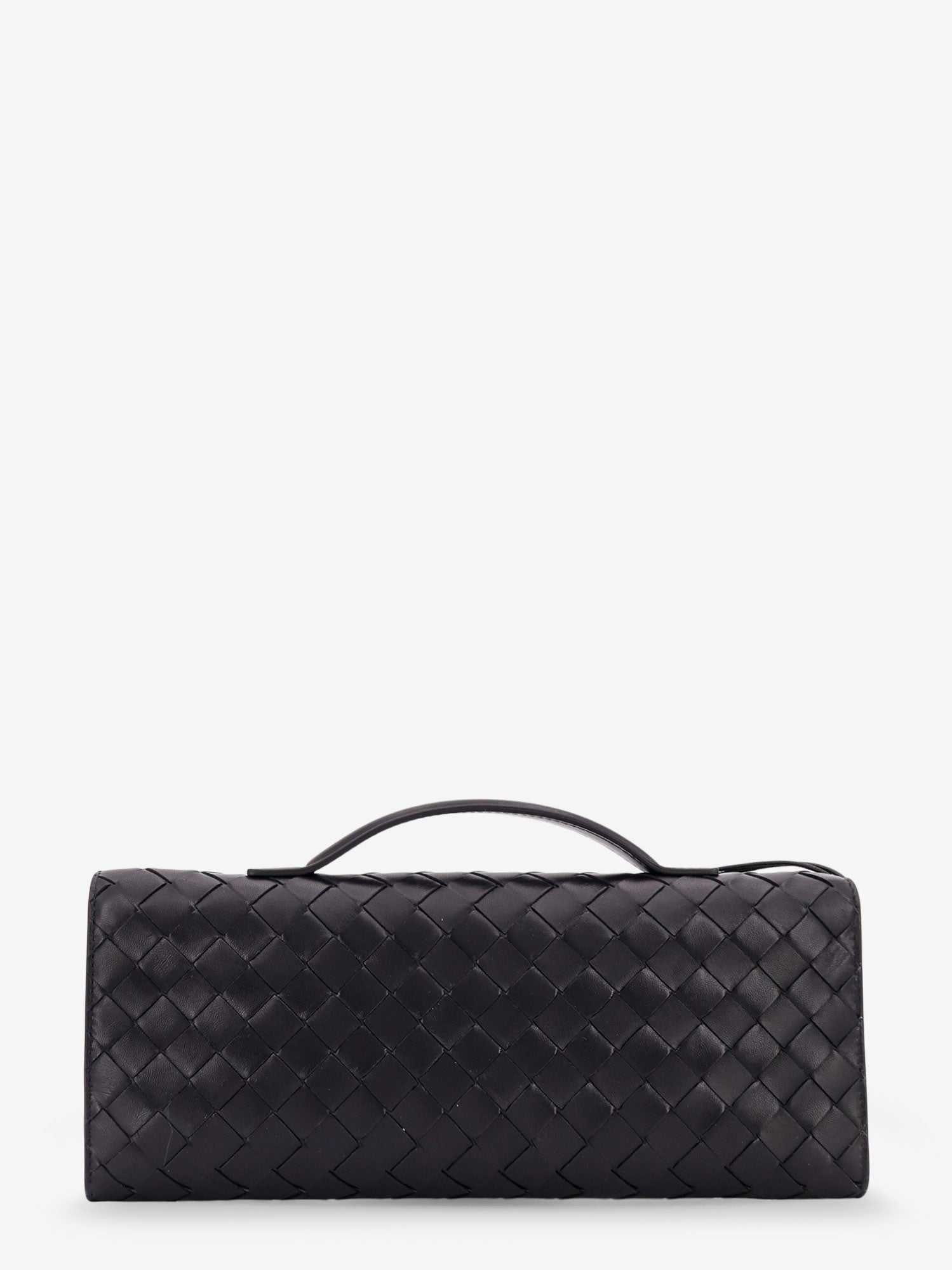 Bottega Veneta Women Andiamo Leather Clutch With Intrecciato Pattern BOTTEGA VENETA