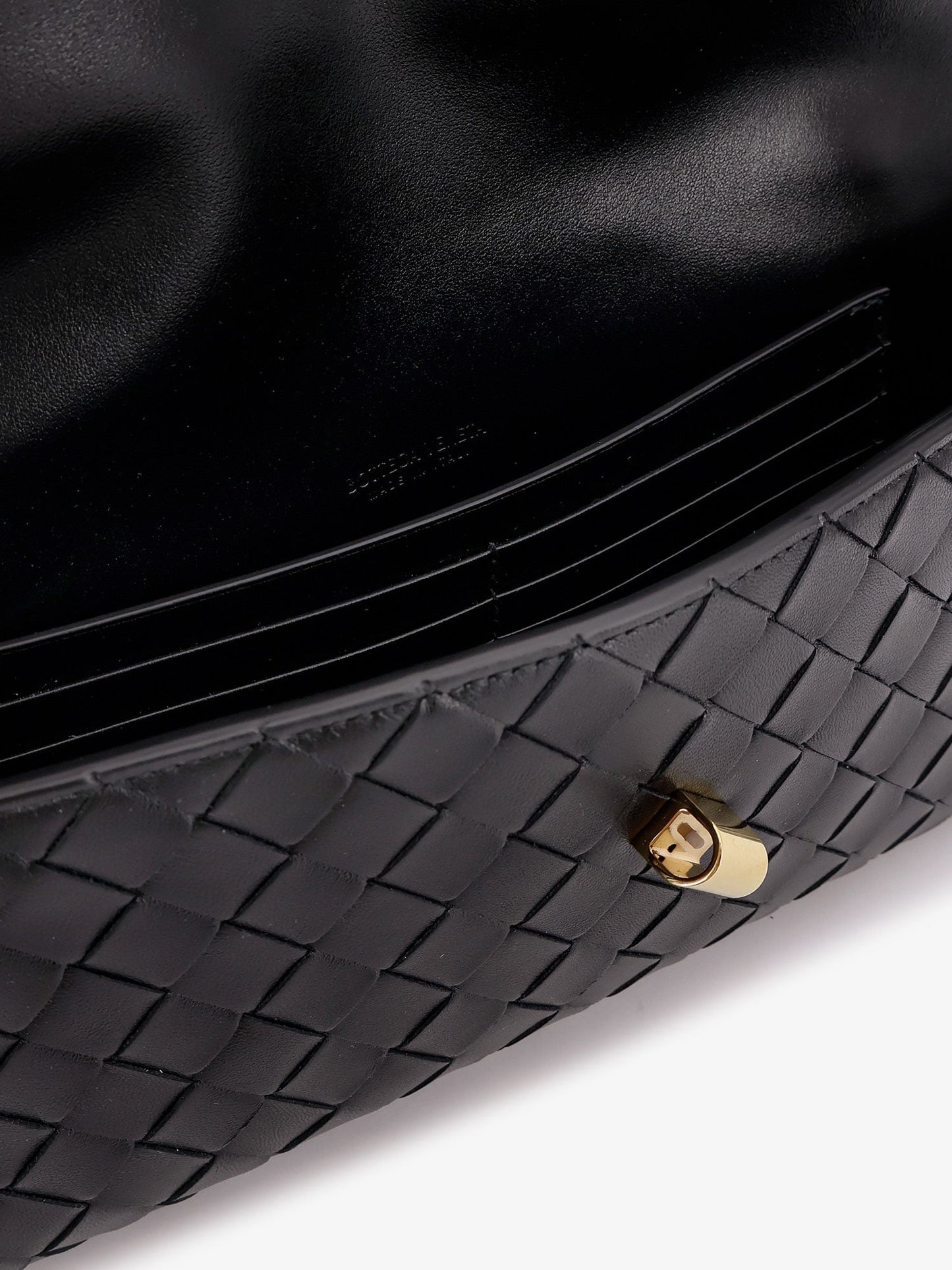 Bottega Veneta Women Andiamo Leather Clutch With Intrecciato Pattern BOTTEGA VENETA
