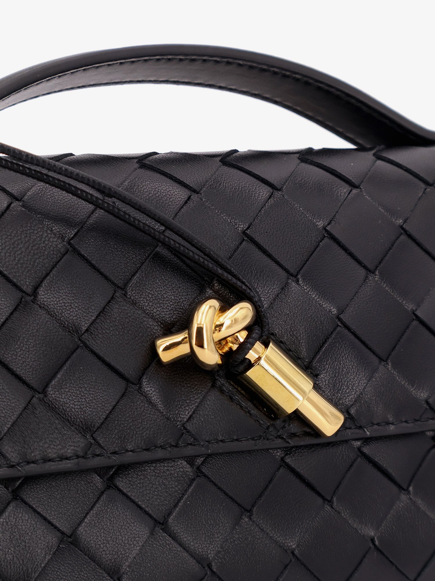 Bottega Veneta Women Andiamo Leather Clutch With Intrecciato Pattern BOTTEGA VENETA