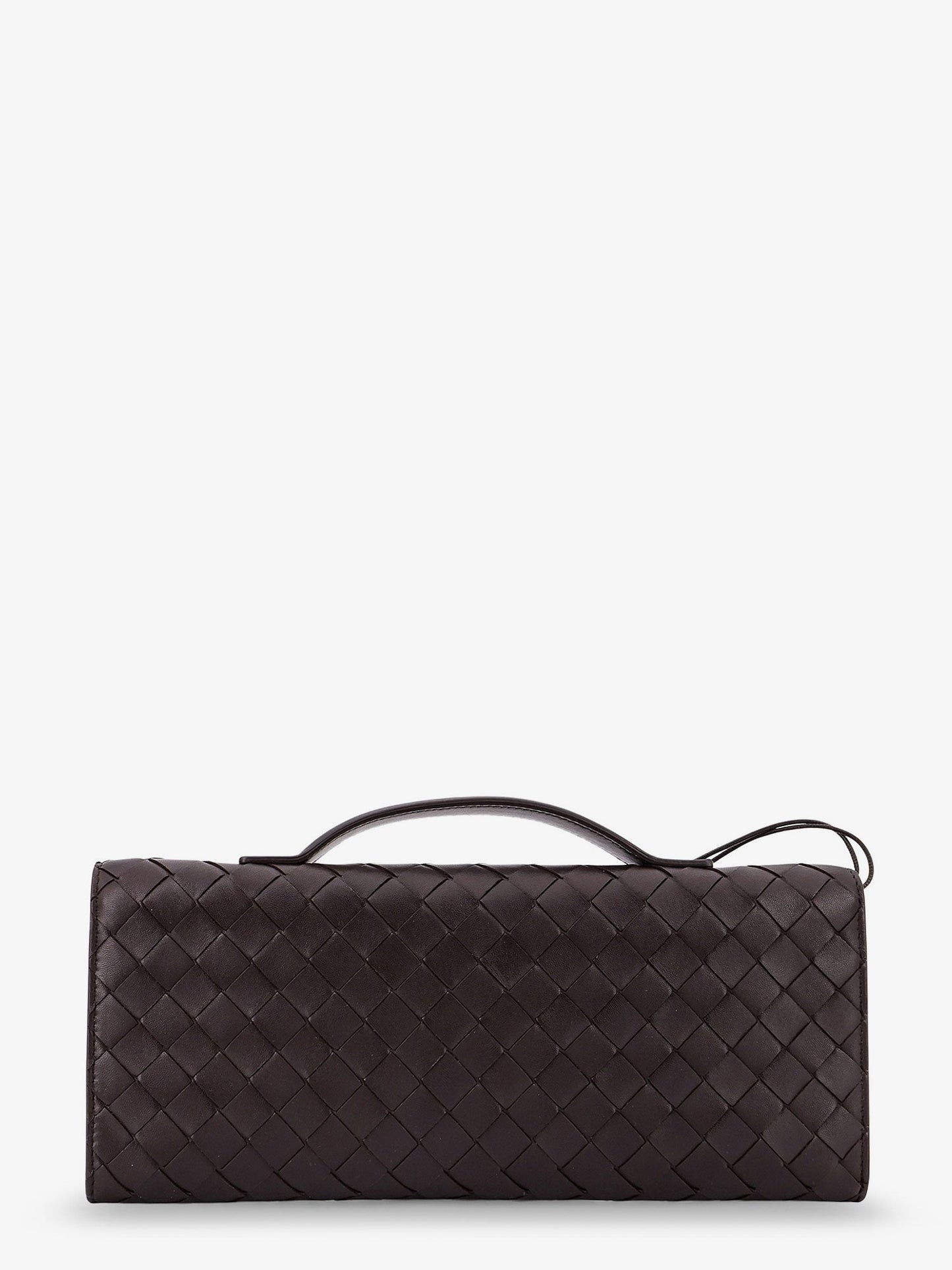 Bottega Veneta Women Andiamo Leather Clutch With Intrecciato Motif BOTTEGA VENETA