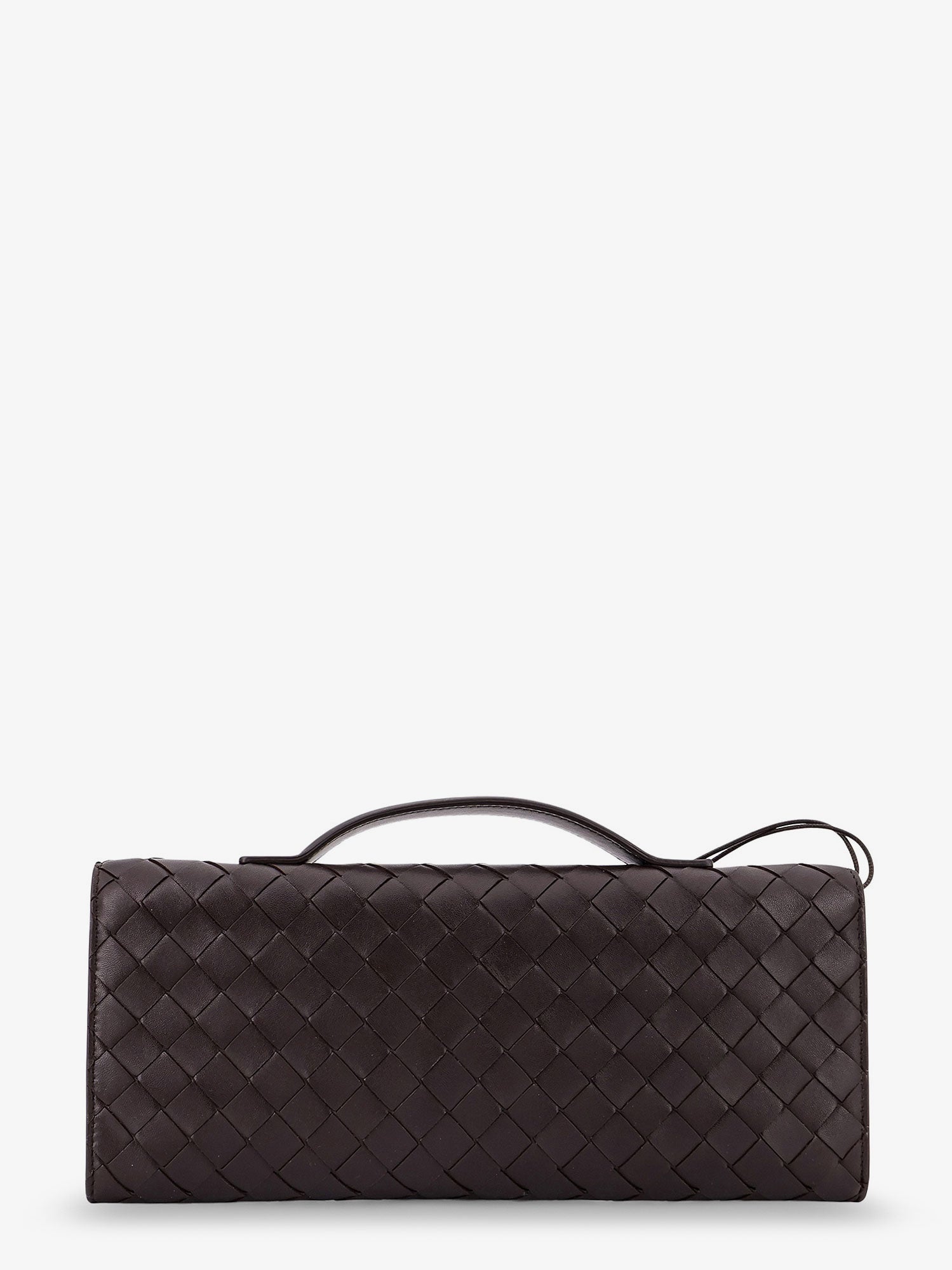 Bottega Veneta Women Andiamo Leather Clutch With Intrecciato Motif BOTTEGA VENETA