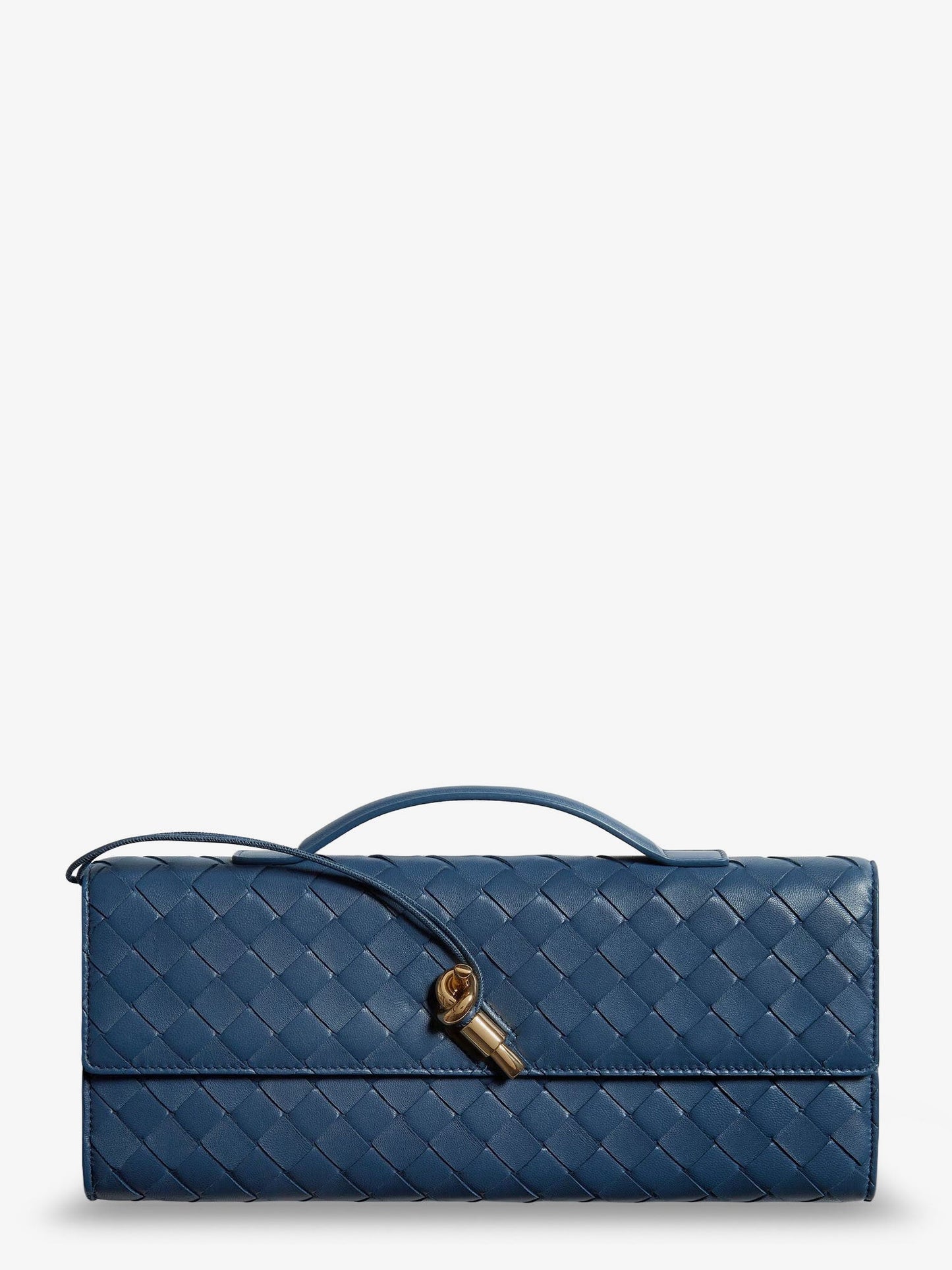 Bottega Veneta Women Andiamo Leather Clutch With Intrecciato Pattern BOTTEGA VENETA