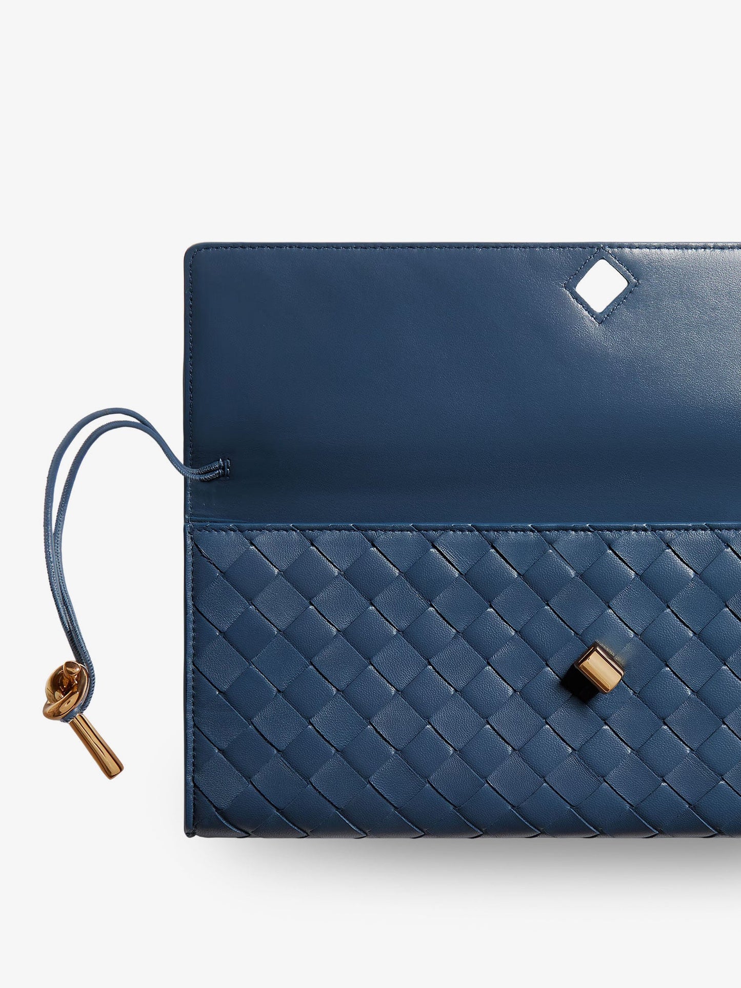 Bottega Veneta Women Andiamo Leather Clutch With Intrecciato Pattern BOTTEGA VENETA