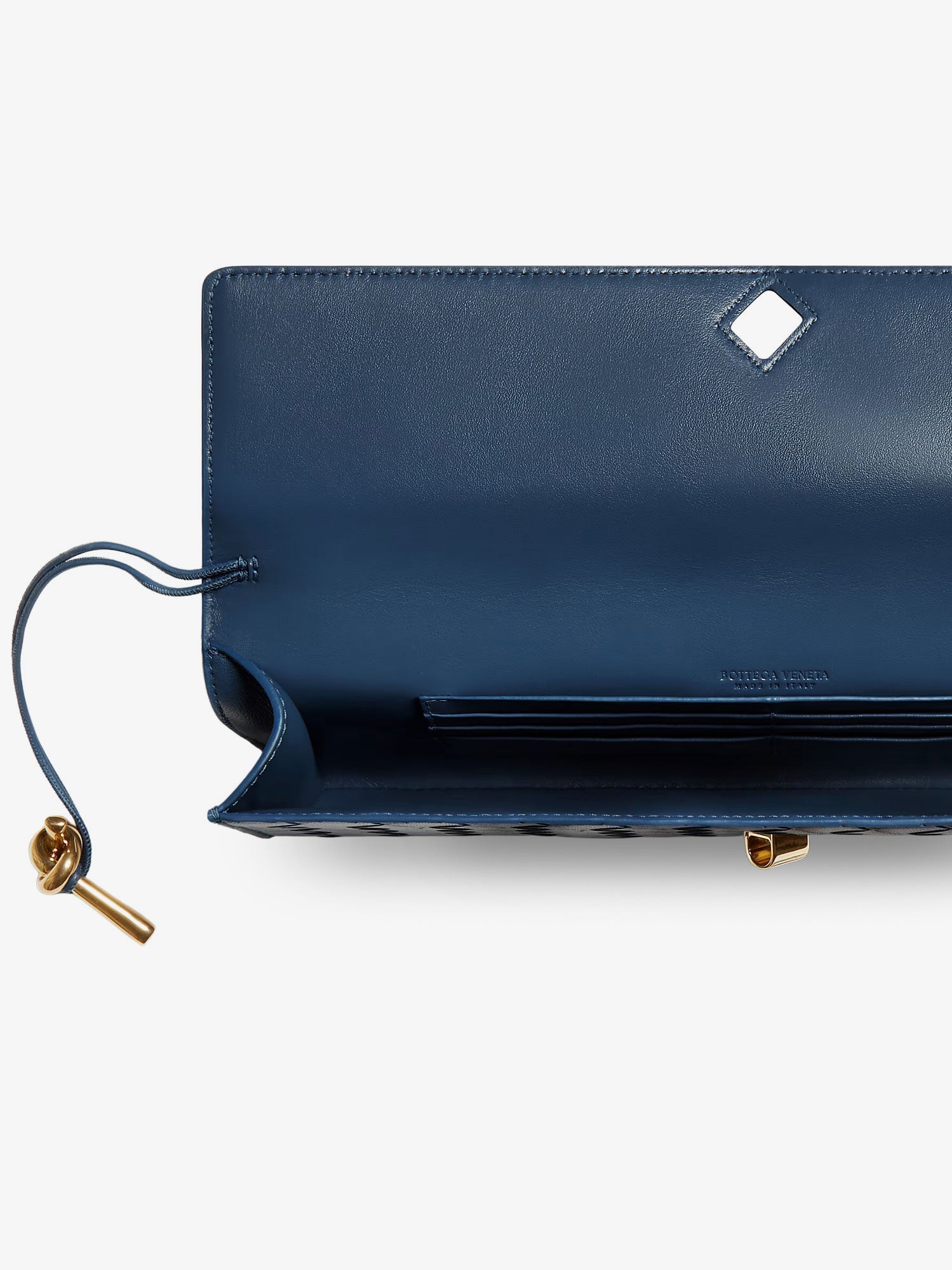 Bottega Veneta Women Andiamo Leather Clutch With Intrecciato Pattern BOTTEGA VENETA