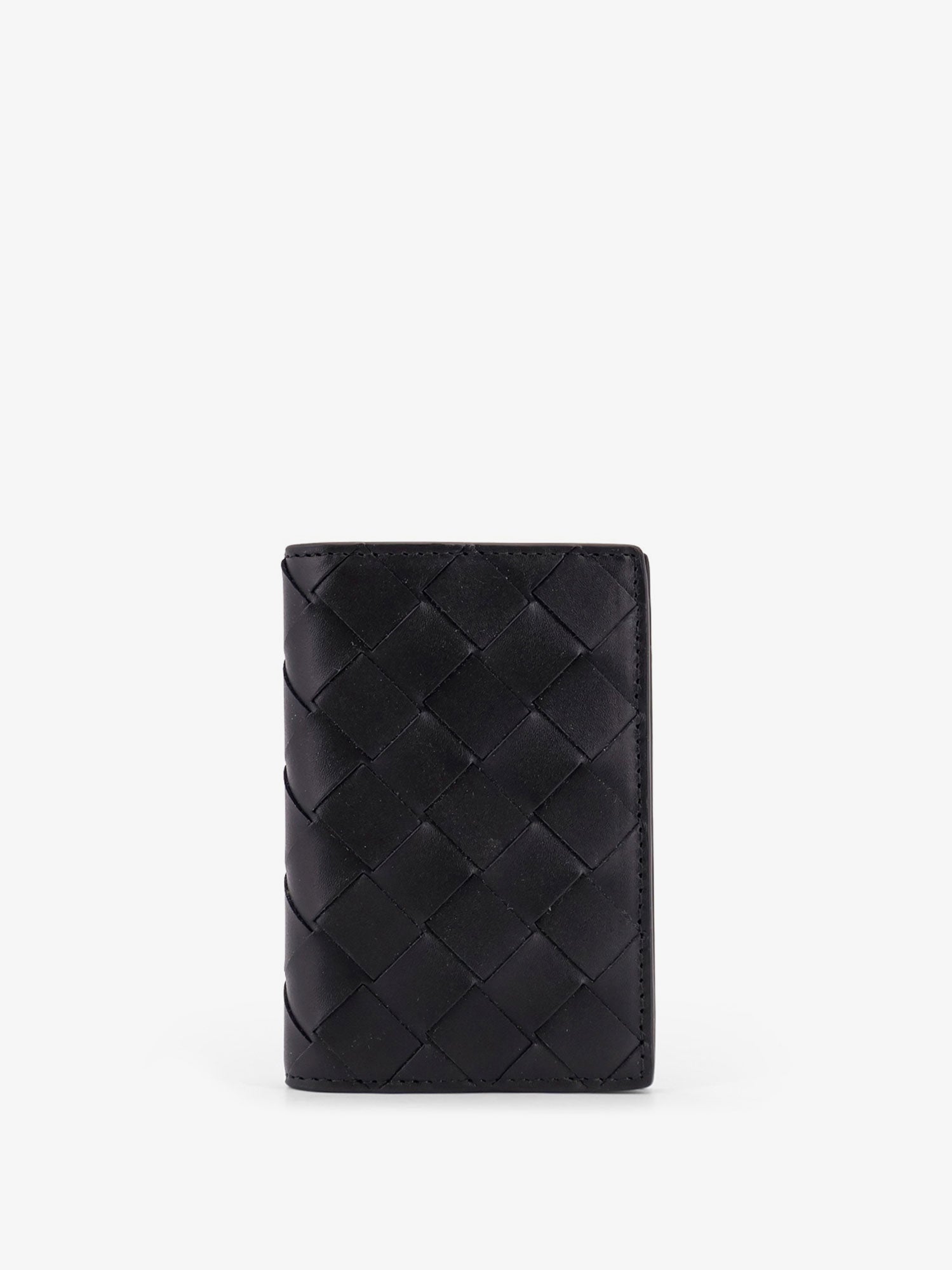 Bottega Veneta Men Leather Card Holder With Intrecciato Pattern BOTTEGA VENETA