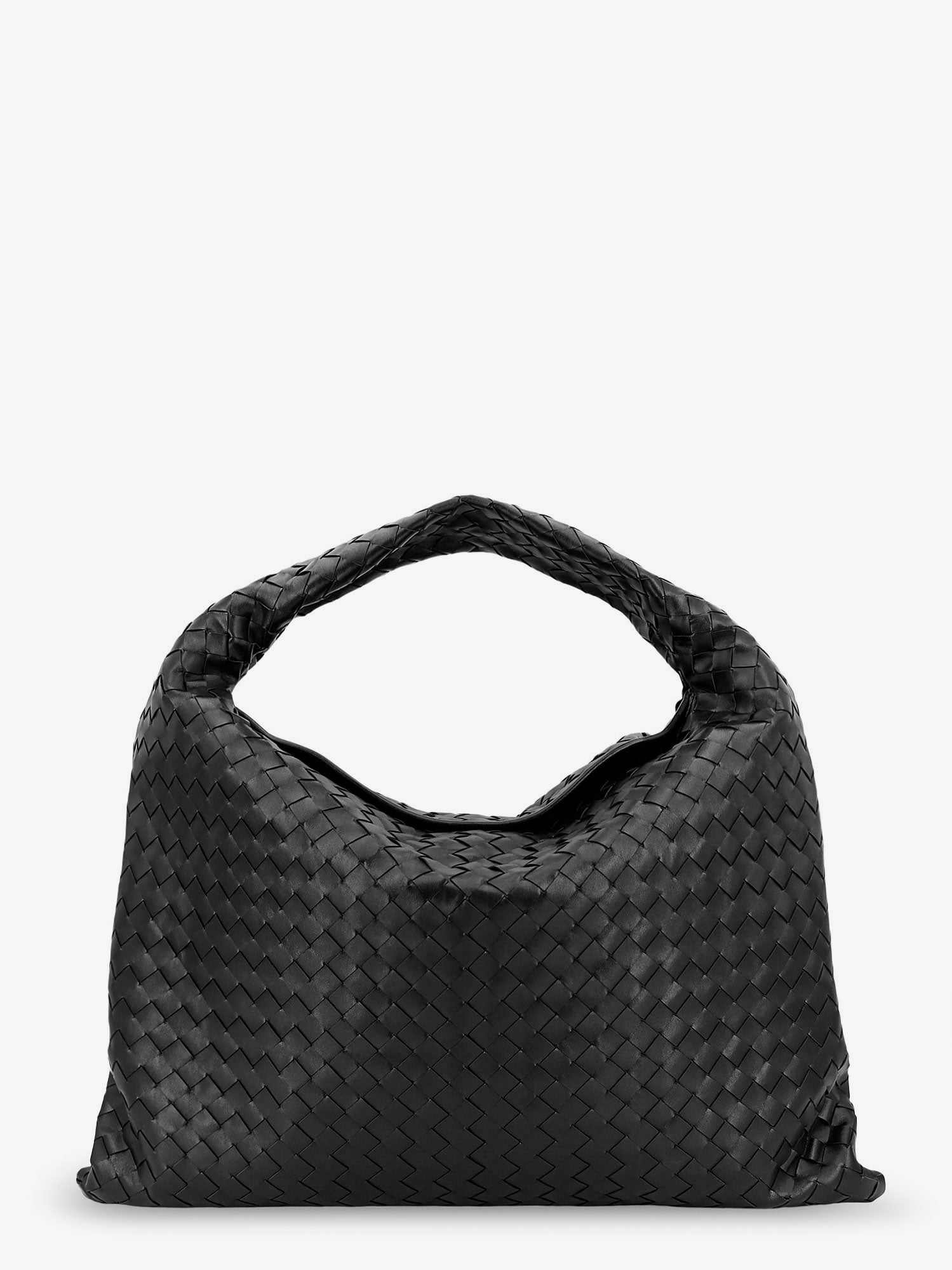 Bottega Veneta Women Hop Hobo Leather Shoulder Bag With Intreccio Pattern BOTTEGA VENETA