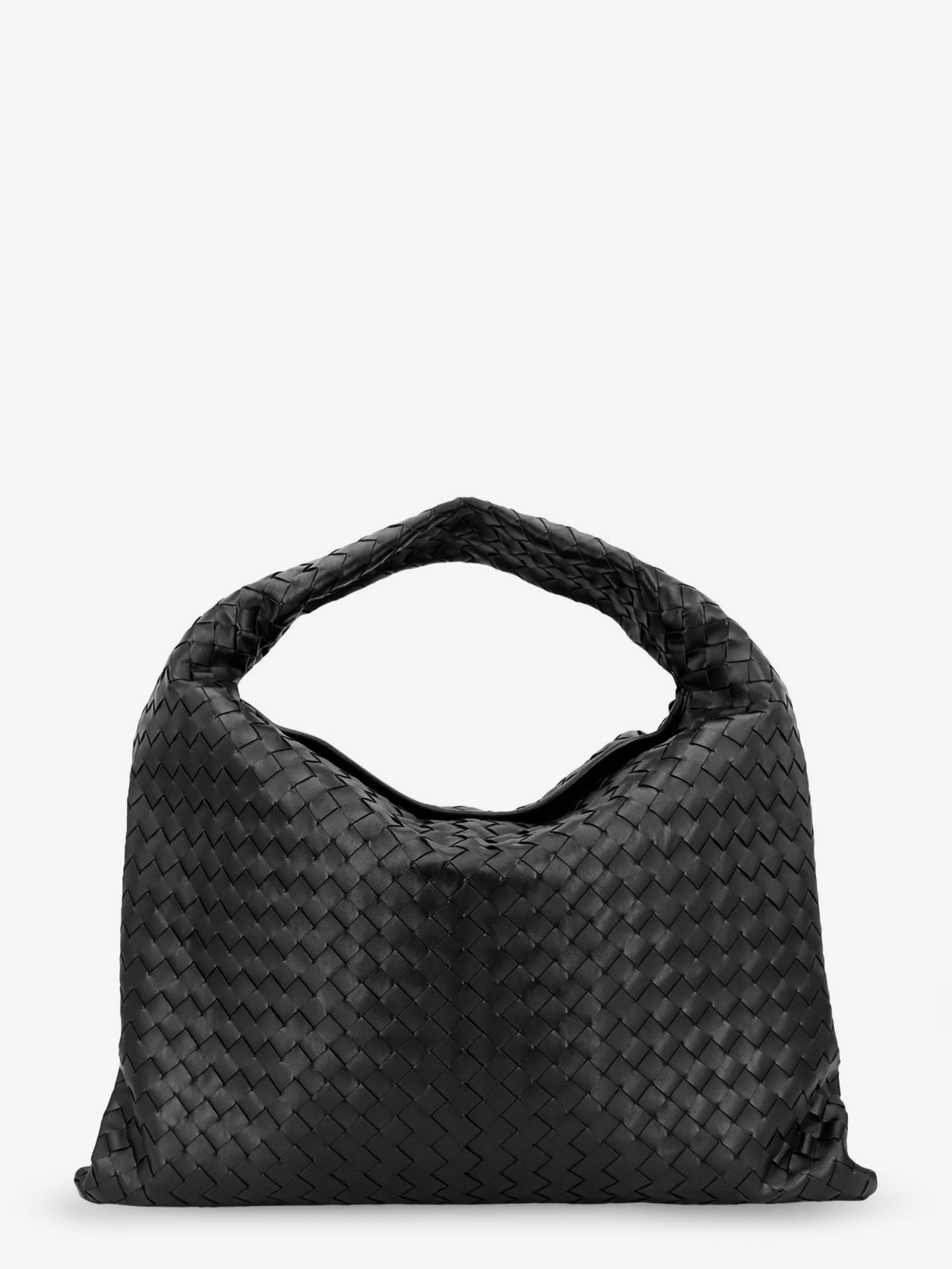 Bottega Veneta Women Hop Hobo Leather Shoulder Bag With Intreccio Pattern BOTTEGA VENETA