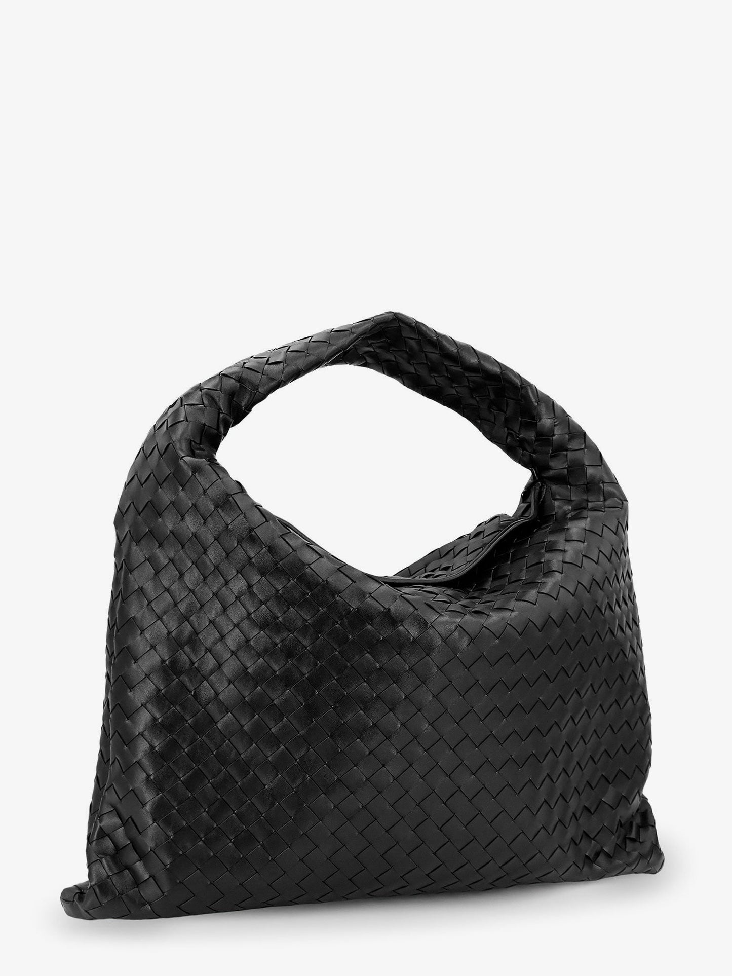 Bottega Veneta Women Hop Hobo Leather Shoulder Bag With Intreccio Pattern BOTTEGA VENETA