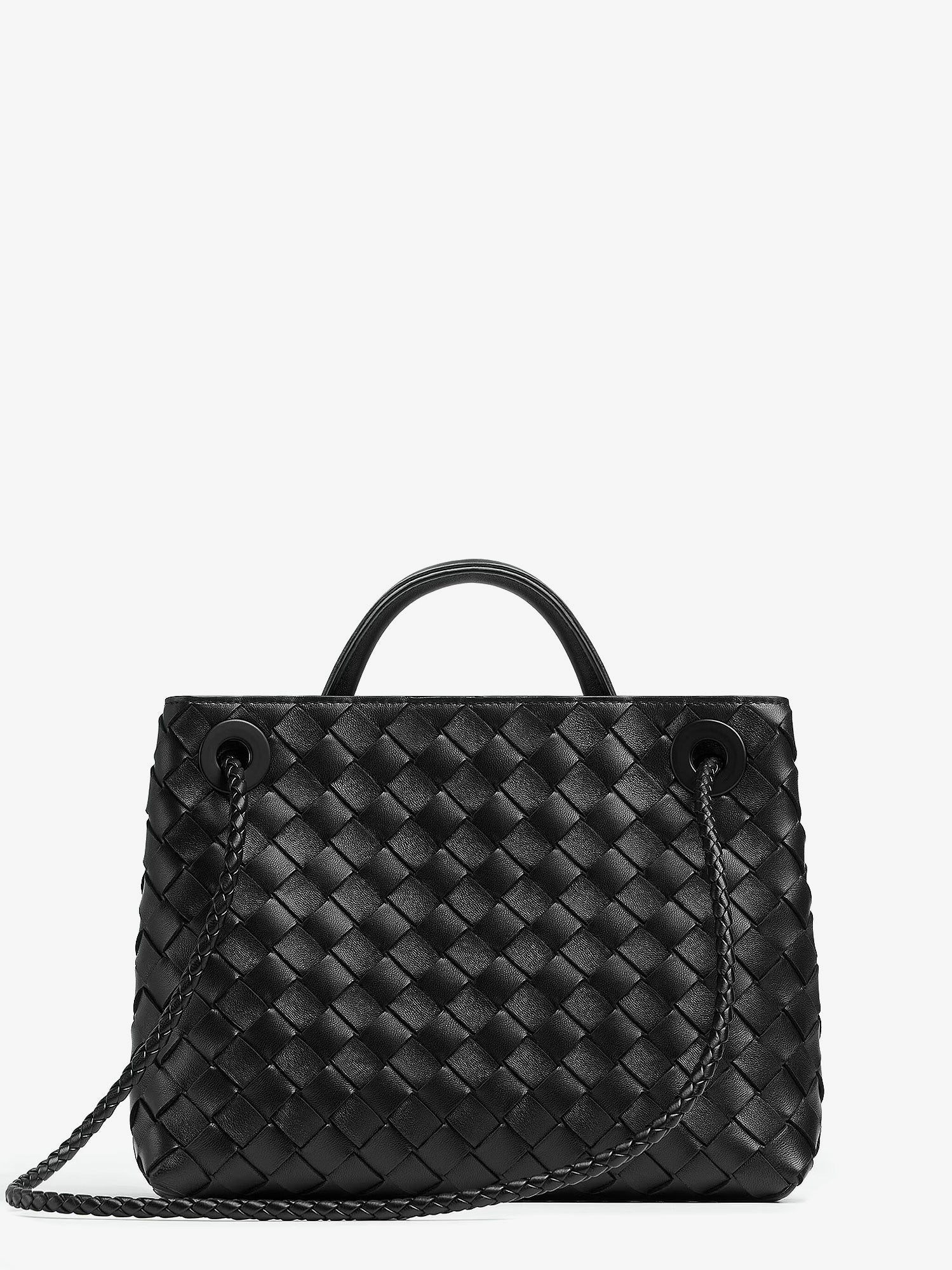 Bottega Veneta Women Andiamo Small Leather Crossbody Bag With Intrecciato Motif BOTTEGA VENETA