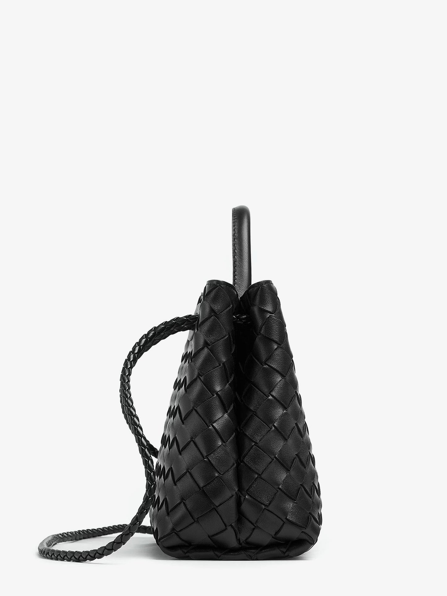 Bottega Veneta Women Andiamo Small Leather Crossbody Bag With Intrecciato Motif BOTTEGA VENETA