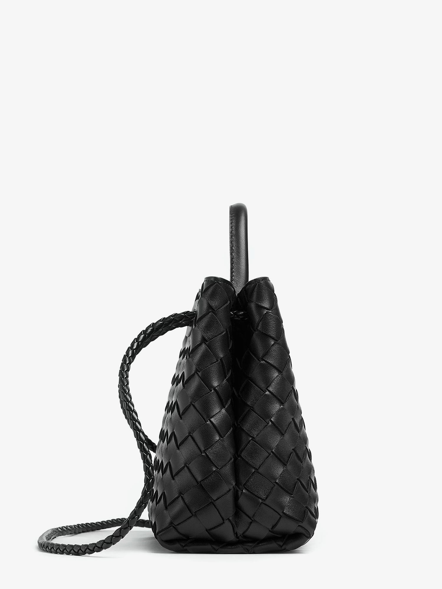 Bottega Veneta Women Andiamo Small Leather Crossbody Bag With Intrecciato Motif BOTTEGA VENETA