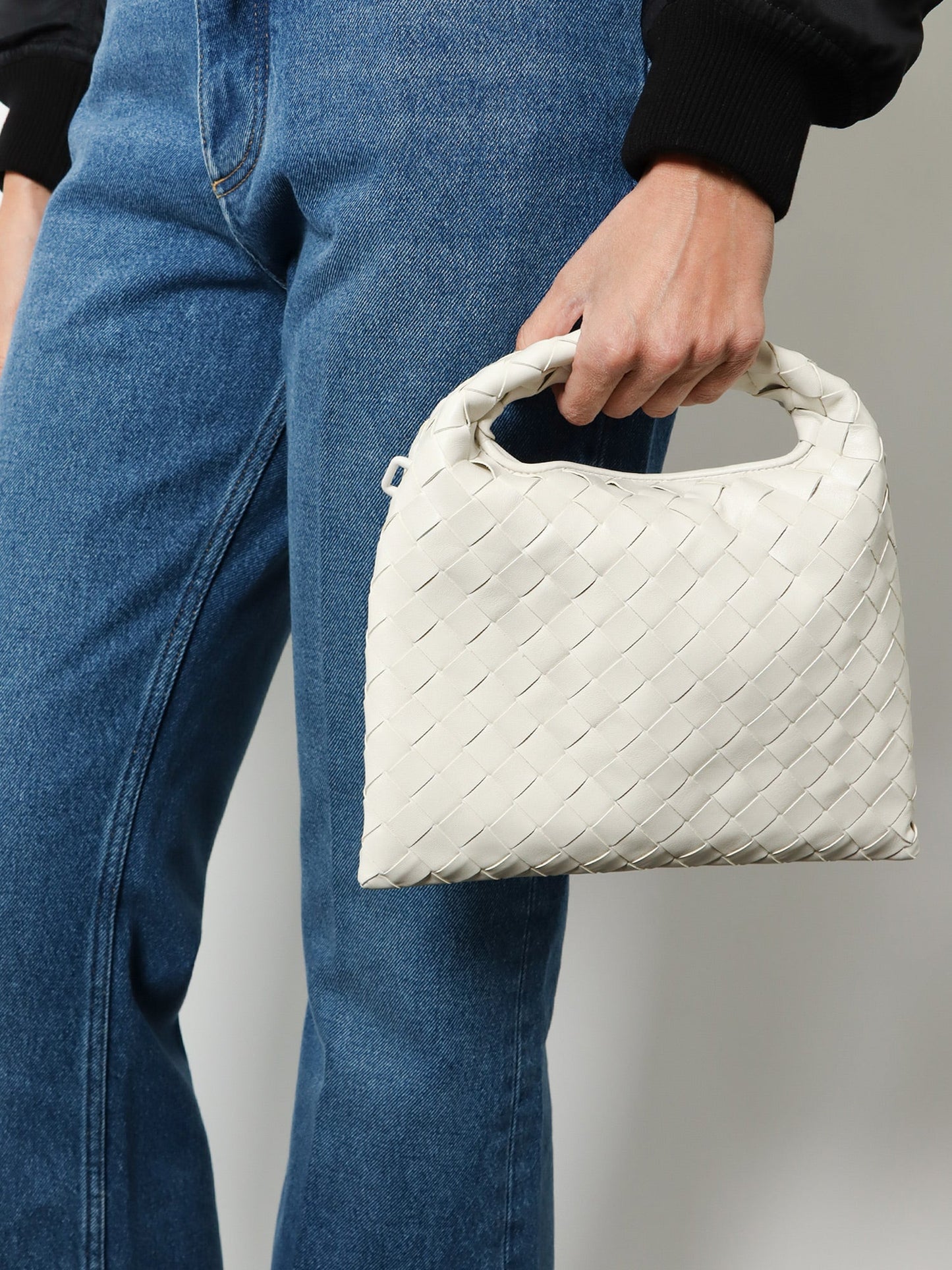 Bottega Veneta Women Mini Hop Leather Crossbody Bag With Intrecciato Pattern BOTTEGA VENETA