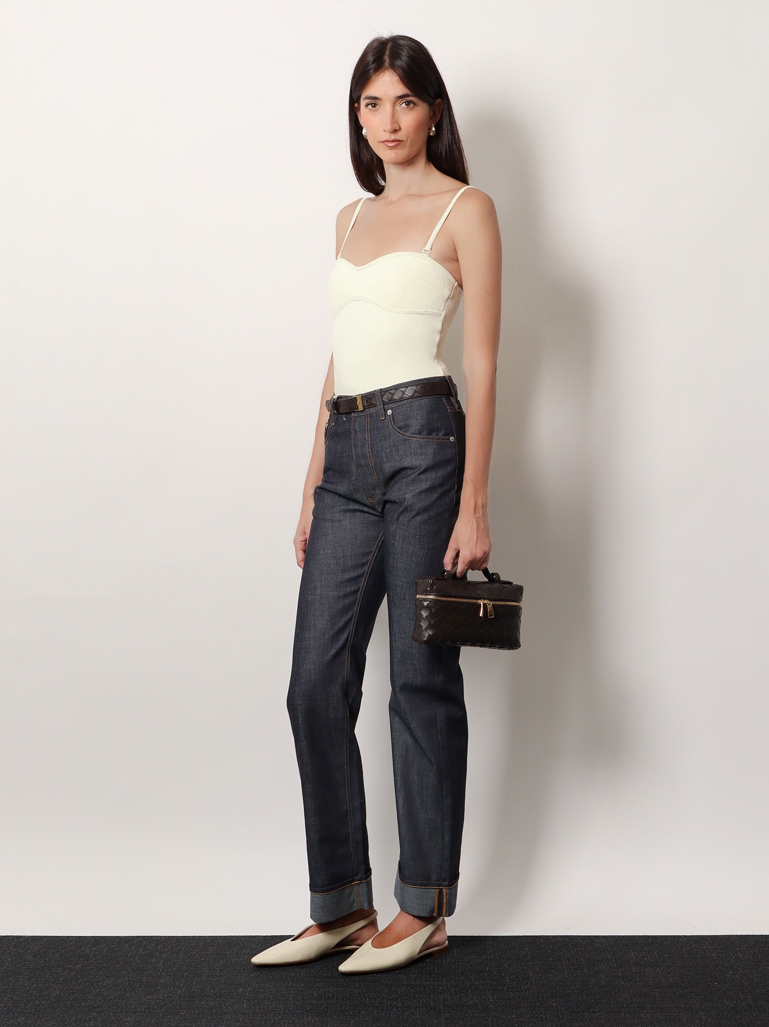 Bottega Veneta Women Bang Bang Leather Shoulder Bag With Intrecciato Pattern BOTTEGA VENETA