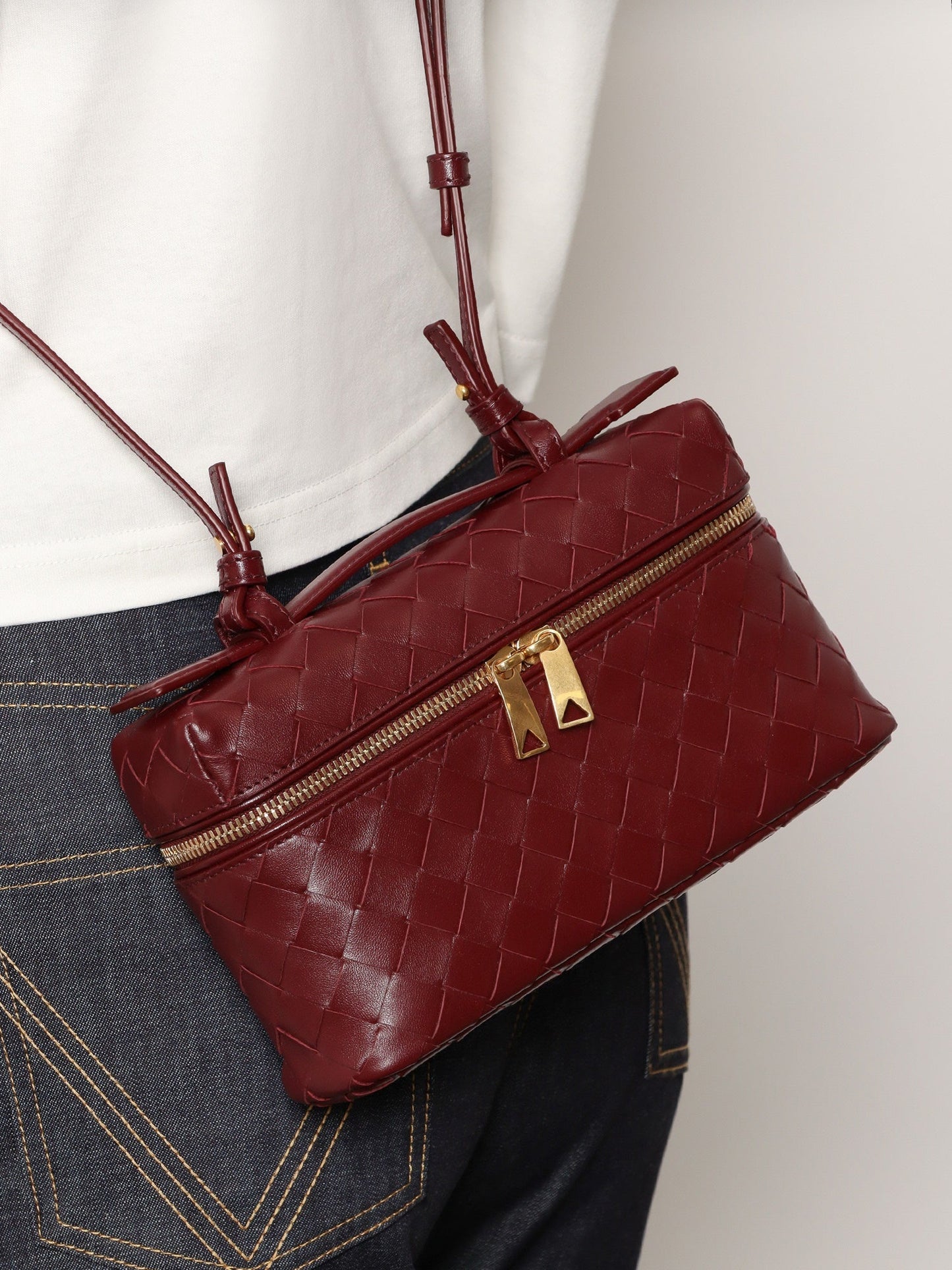 Bottega Veneta Women Bang Bang Leather Vanity Case With Intrecciato Motif BOTTEGA VENETA