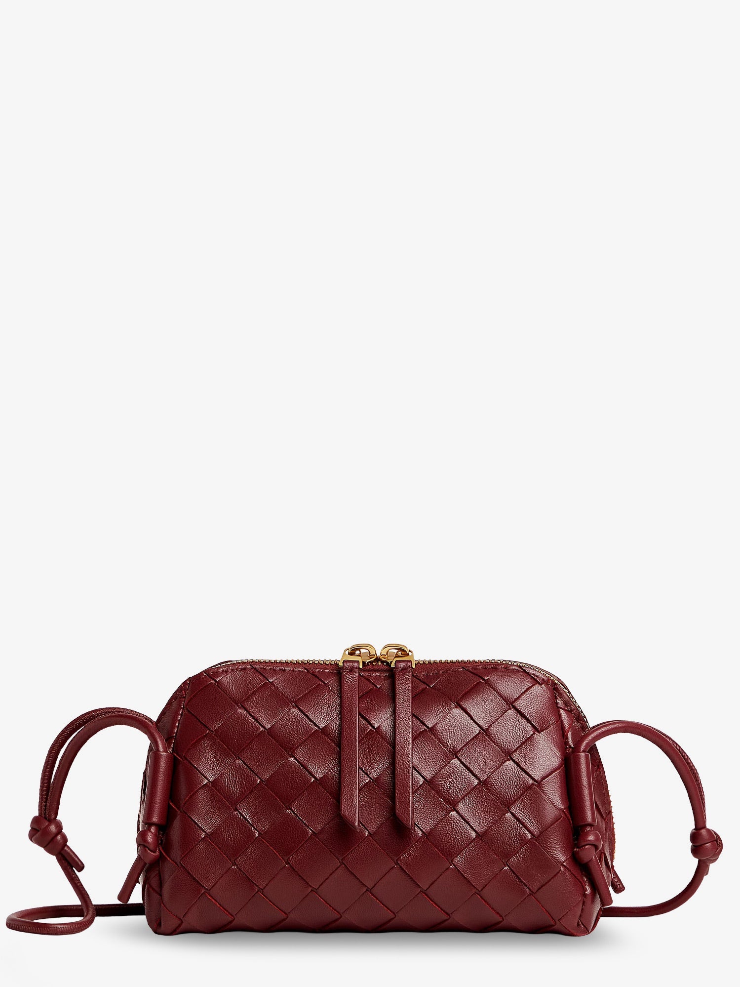 Bottega Veneta Women Concert Pouch Leather Shoulder Bag With Intrecciato Pattern BOTTEGA VENETA