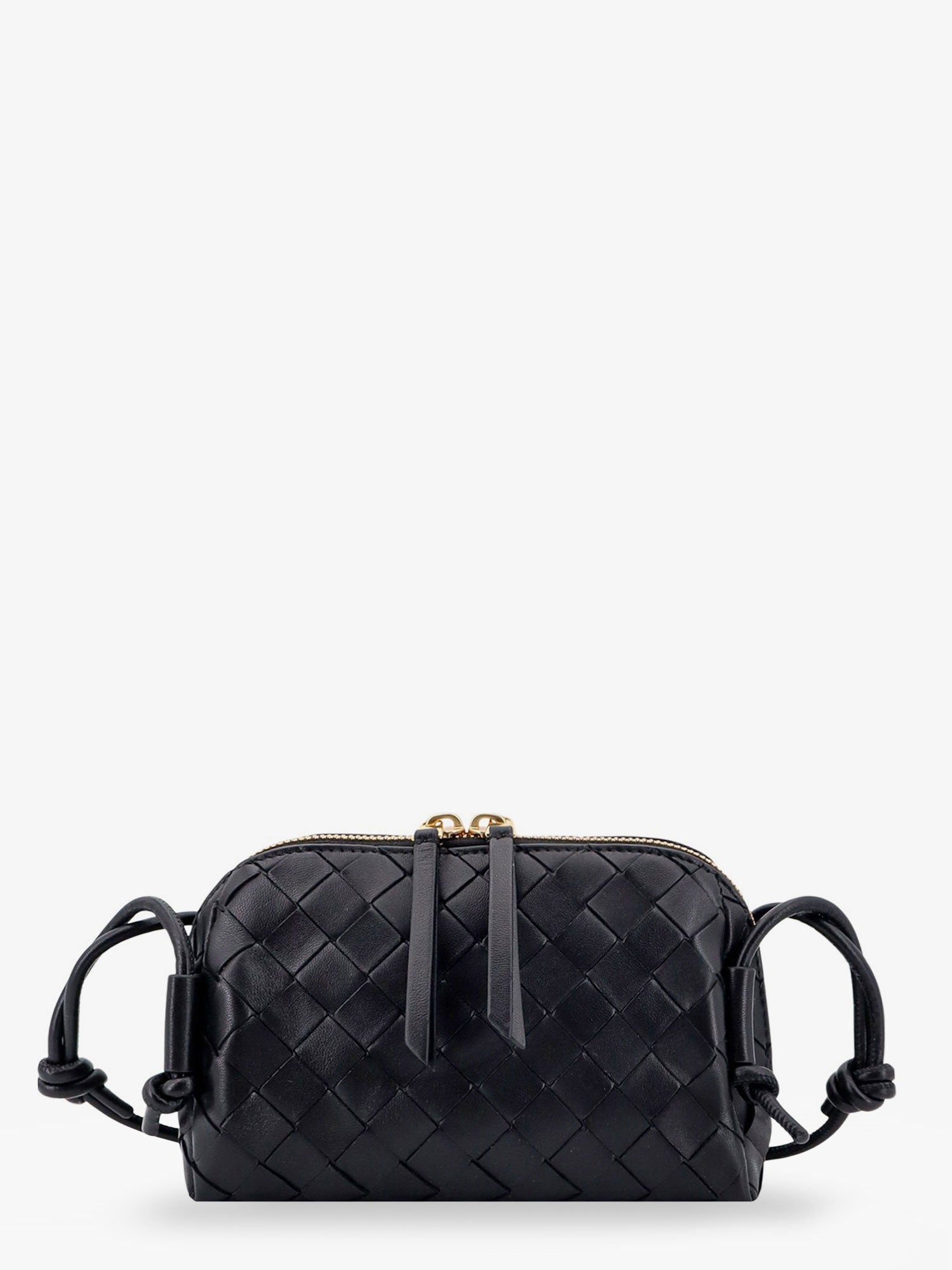 Bottega Veneta Women Concert Pouch Leather Crossbody Bag With Intrecciato Motif BOTTEGA VENETA