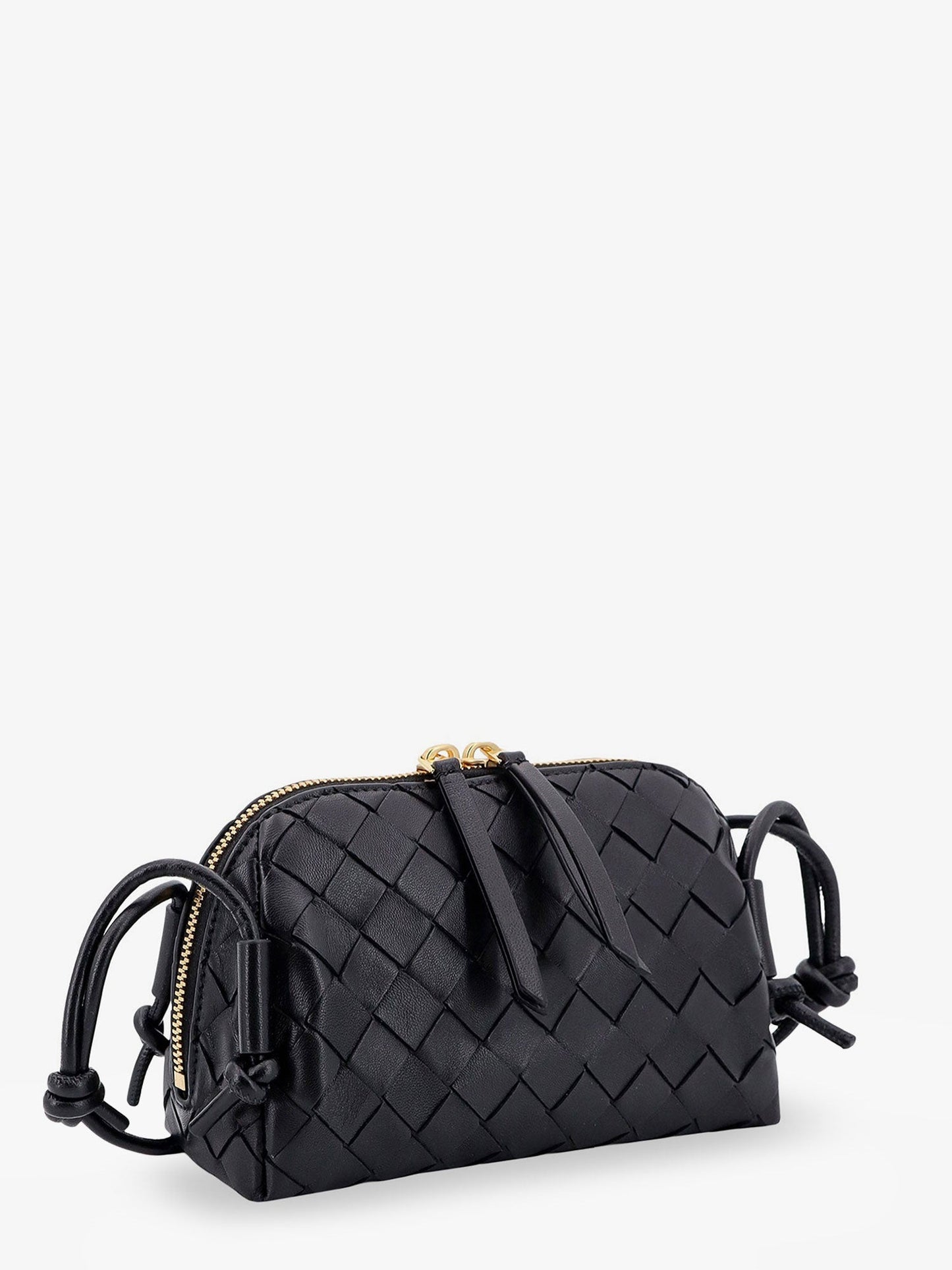 Bottega Veneta Women Concert Pouch Leather Crossbody Bag With Intrecciato Motif BOTTEGA VENETA