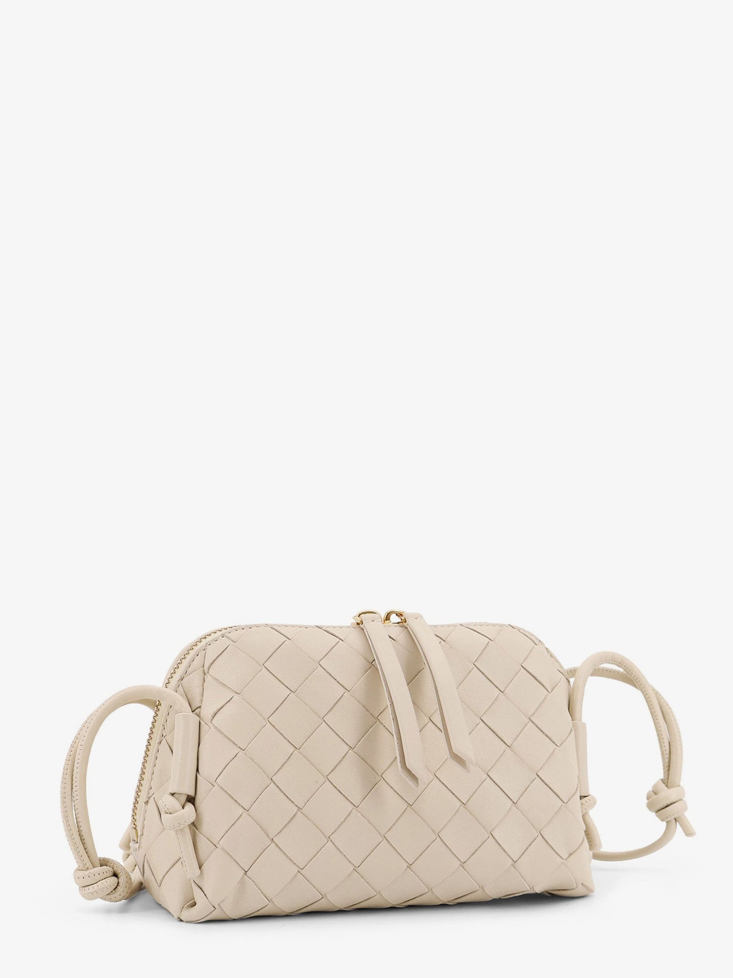 Bottega Veneta Women Concert Pouch Leather Crossbody Bag With Intrecciato Motif BOTTEGA VENETA