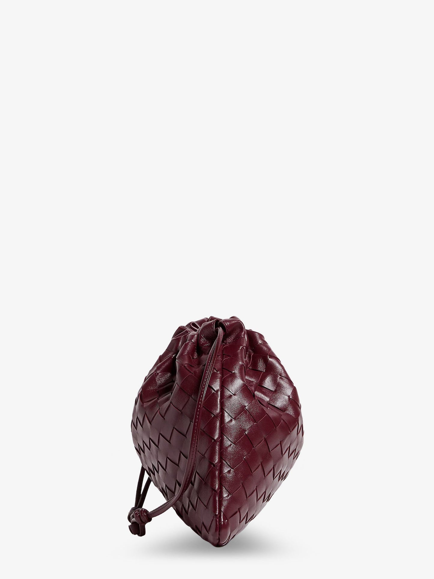 Bottega Veneta Women Medium Dustbag Leather Clutch Bag With Woven Effect BOTTEGA VENETA