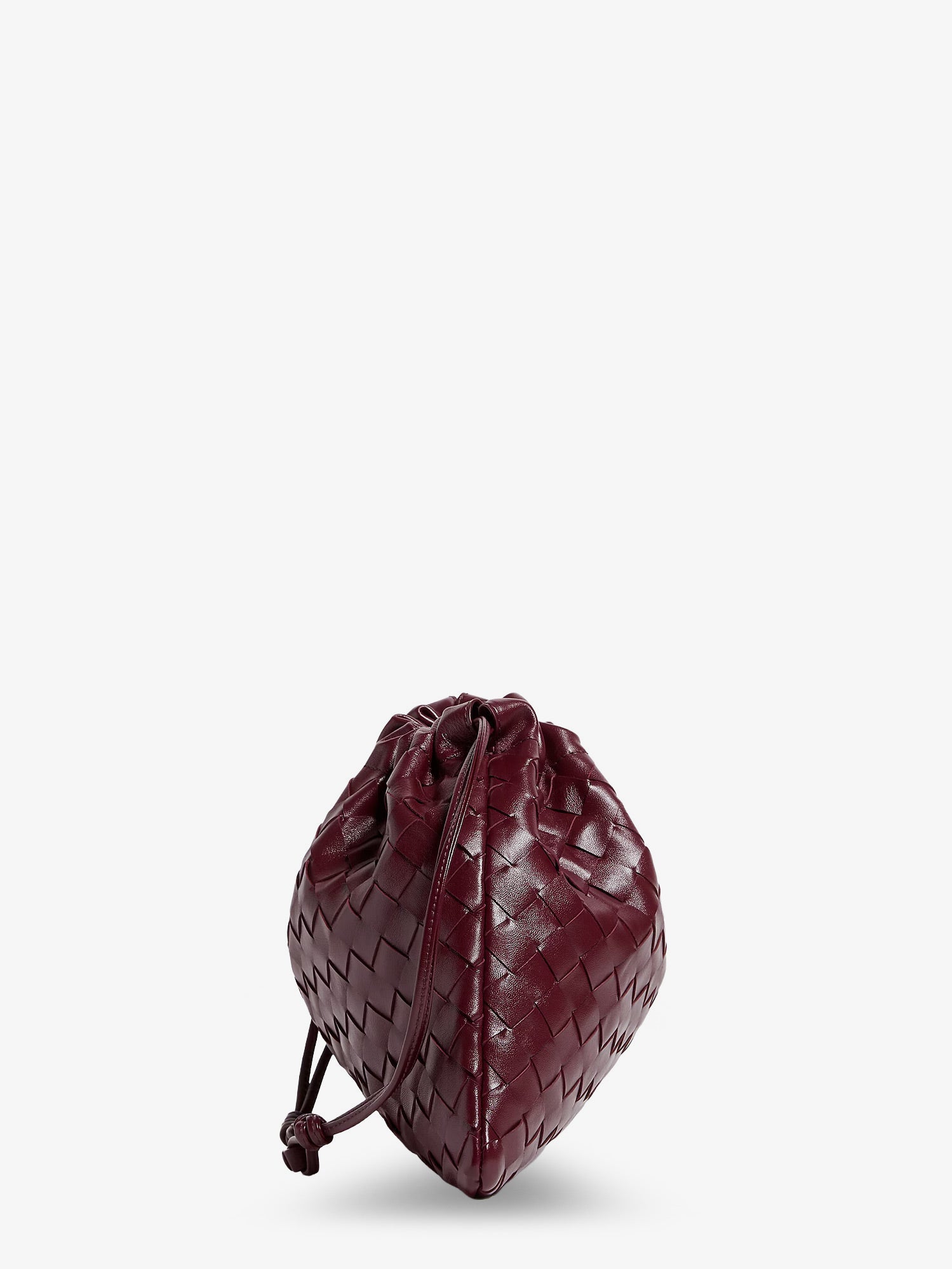 Bottega Veneta Women Medium Dustbag Leather Clutch Bag With Woven Effect BOTTEGA VENETA