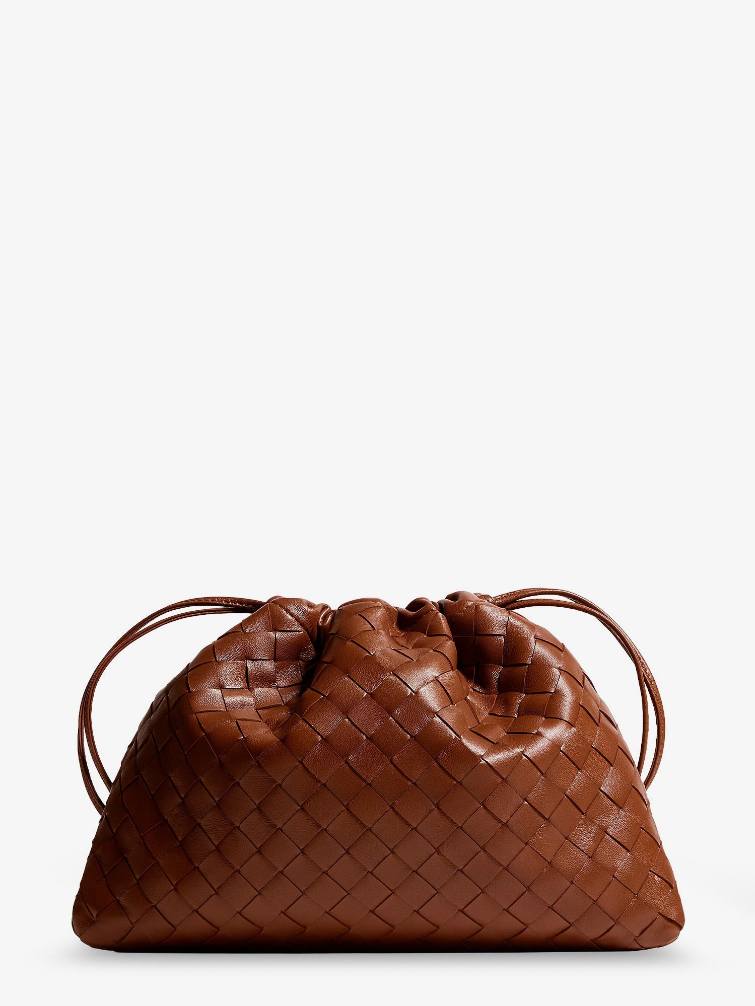 Bottega Veneta Women Medium Dustbag Leather Clutch Bag With Intrecciato Effect BOTTEGA VENETA